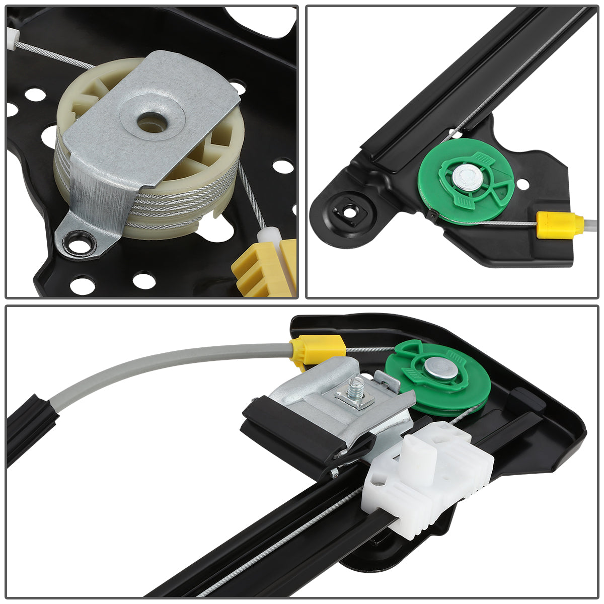 REGULADOR DE VENTANA WINDOW MOTORS & REGULATORS - METALLIC - 04-08 FORD F-150/04-08 FORD LOBO/06-08 LINCOLN MARK LT - FITS CREW CAB / STANDARD CABS,DOES NOT FIT EXTENDED CABS - METALLIC - BARE STEEL/PLASTIC