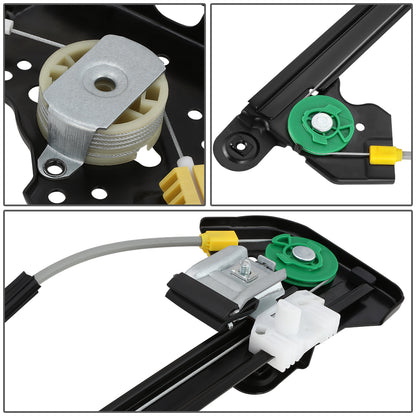 REGULADOR DE VENTANA WINDOW MOTORS & REGULATORS - METALLIC - 04-08 FORD F-150/04-08 FORD LOBO/06-08 LINCOLN MARK LT - FITS CREW CAB / STANDARD CABS,DOES NOT FIT EXTENDED CABS - METALLIC - BARE STEEL/PLASTIC