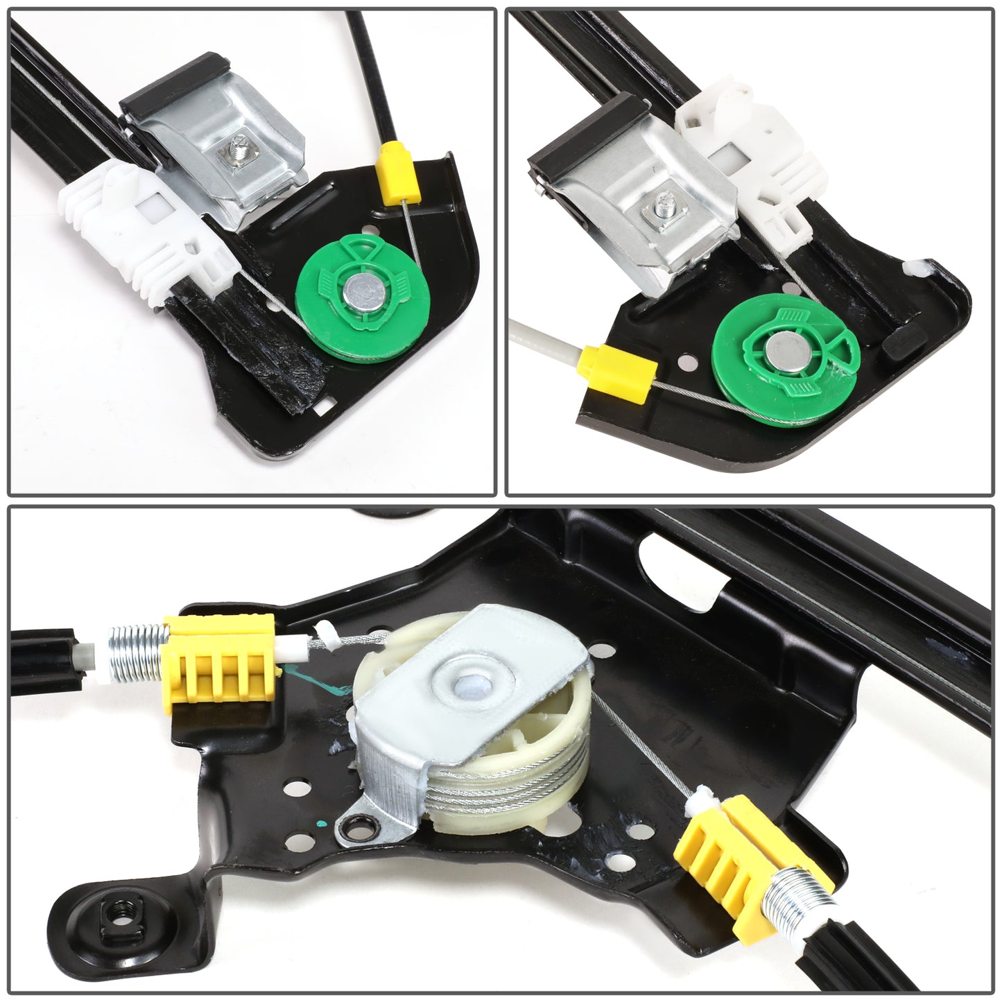 REGULADOR DE VENTANA WINDOW MOTORS & REGULATORS - METALLIC - 04-08 FORD F-150/04-08 FORD LOBO/06-08 LINCOLN MARK LT - FITS STANDARD / CREW CAB MODELS ONLY - METALLIC - BARE STEEL/PLASTIC