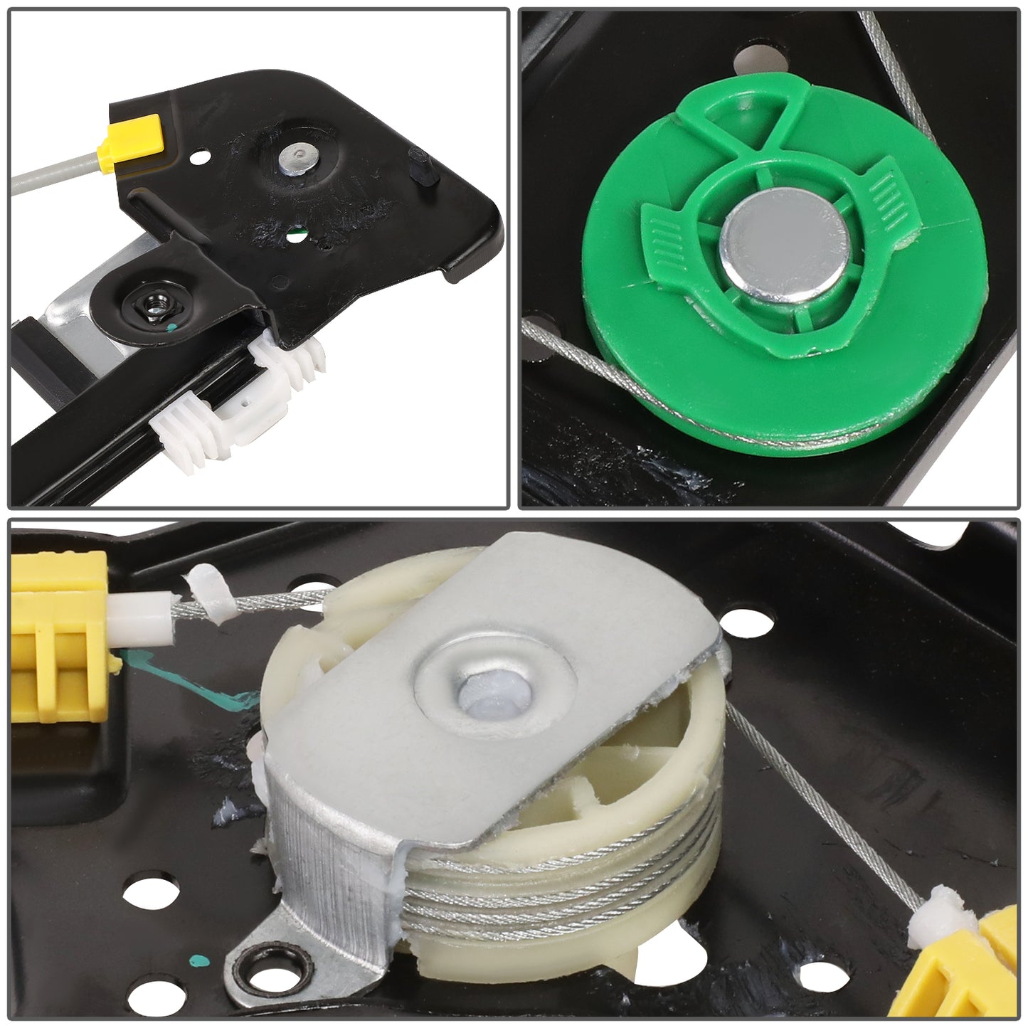 REGULADOR DE VENTANA WINDOW MOTORS & REGULATORS - METALLIC - 04-08 FORD F-150/04-08 FORD LOBO/06-08 LINCOLN MARK LT - FITS STANDARD / CREW CAB MODELS ONLY - METALLIC - BARE STEEL/PLASTIC