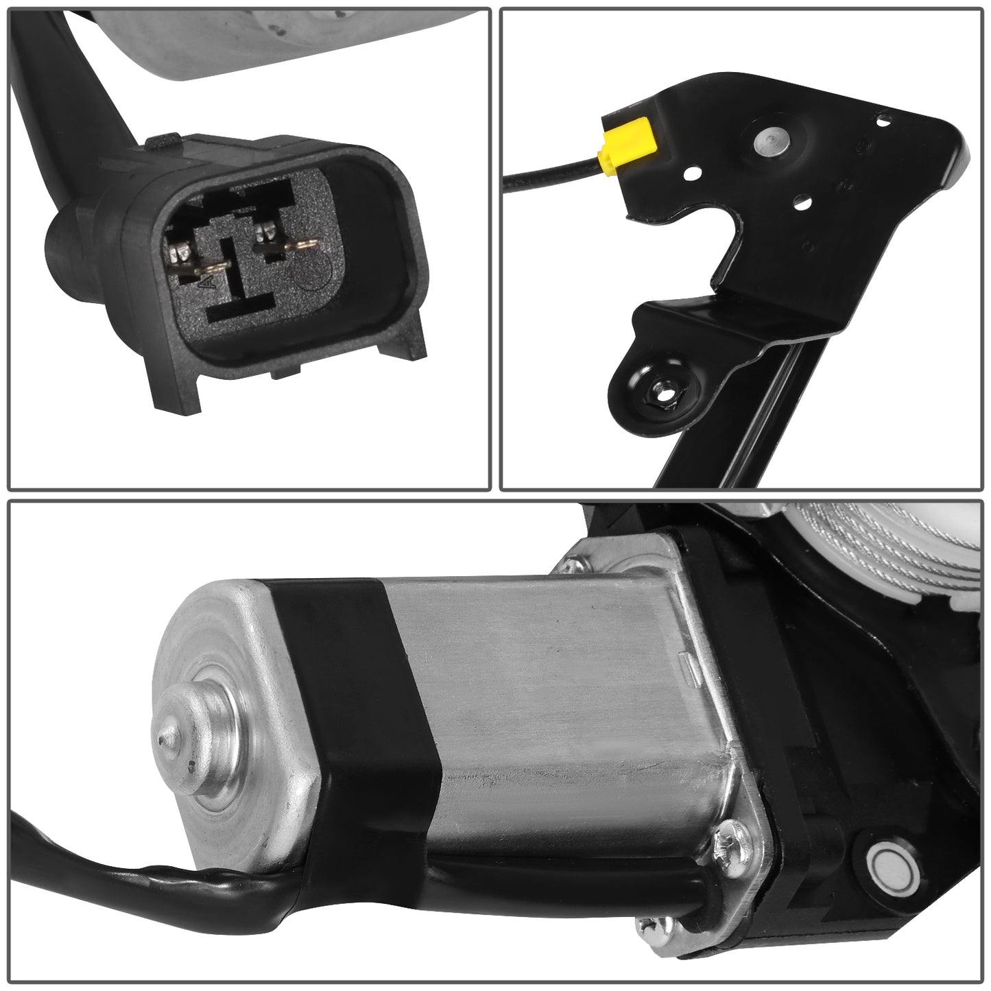 REGULADOR DE VENTANA WINDOW MOTORS & REGULATORS - METALLIC - 04-08 FORD F-150/04-08 FORD LOBO/06-08 LINCOLN MARK LT - FITS CREW CAB MODELS ONLY - METALLIC - BARE STEEL/PLASTIC