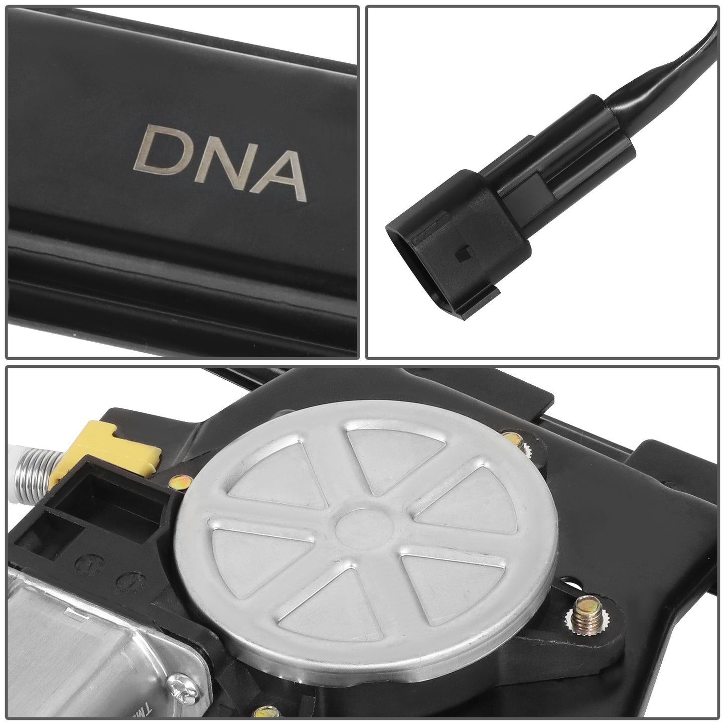 REGULADOR DE VENTANA WINDOW MOTORS & REGULATORS - METALLIC - 04-08 FORD F-150/04-08 FORD LOBO/06-08 LINCOLN MARK LT - FITS CREW CAB MODELS ONLY - METALLIC - BARE STEEL/PLASTIC