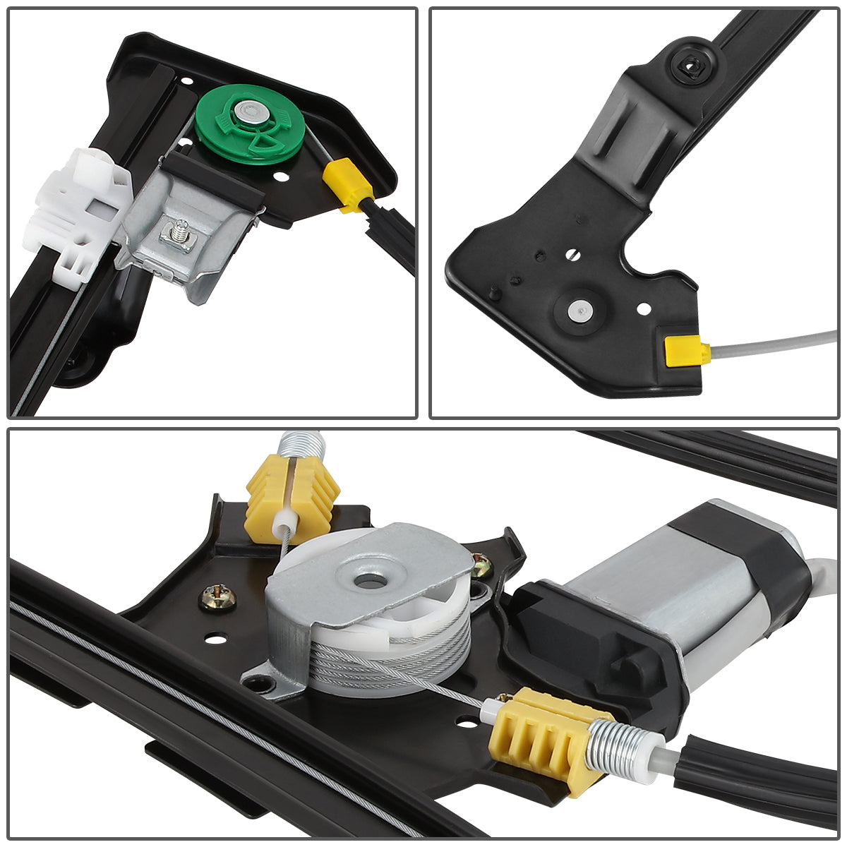 REGULADOR DE VENTANA WINDOW MOTORS & REGULATORS - METALLIC - 04-08 FORD F-150/04-08 FORD LOBO/06-08 LINCOLN MARK LT - FITS CREW CAB / STANDARD CABS,DOES NOT FIT EXTENDED CABS - METALLIC - BARE STEEL/PLASTIC