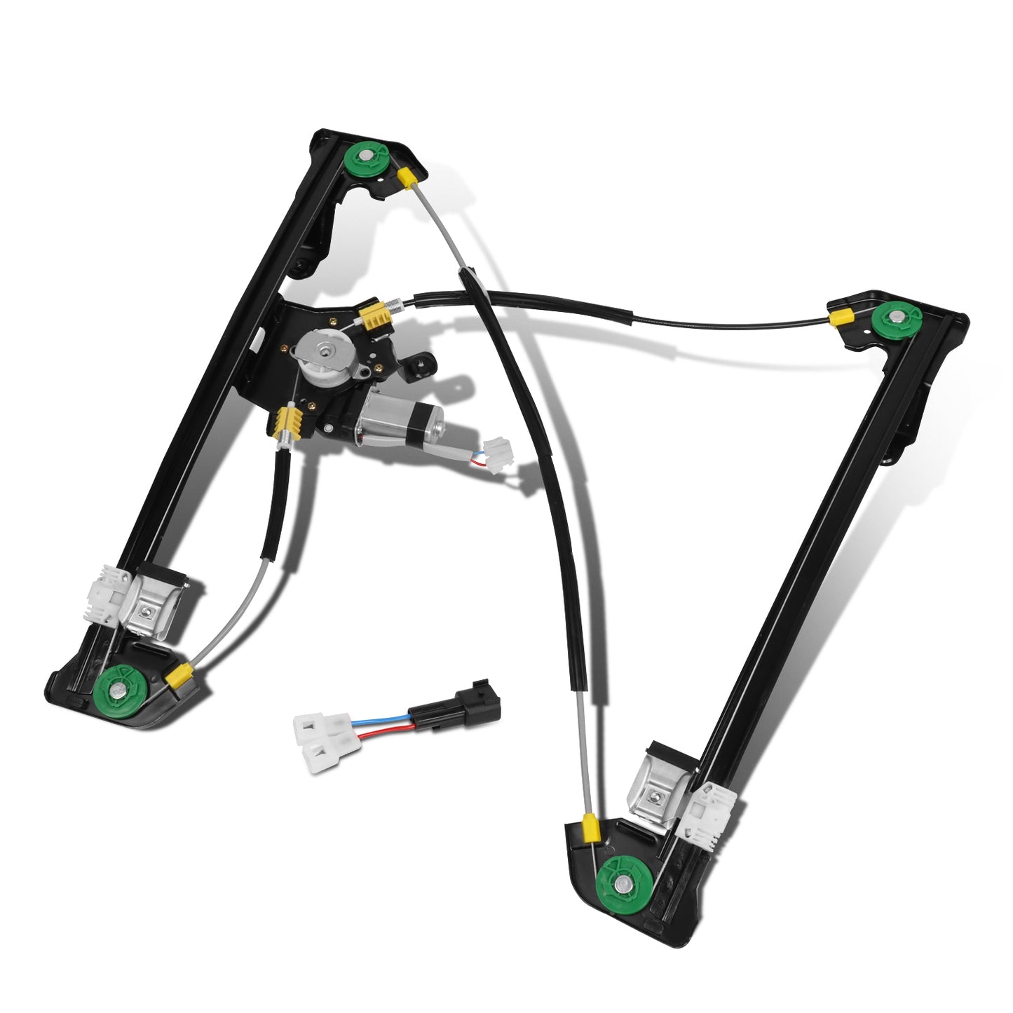 REGULADOR DE VENTANA WINDOW MOTORS & REGULATORS - METALLIC - 04-08 FORD F-150/04-08 FORD LOBO - FITS EXTENDED CAB MODELS ONLY - METALLIC - BARE STEEL/PLASTIC