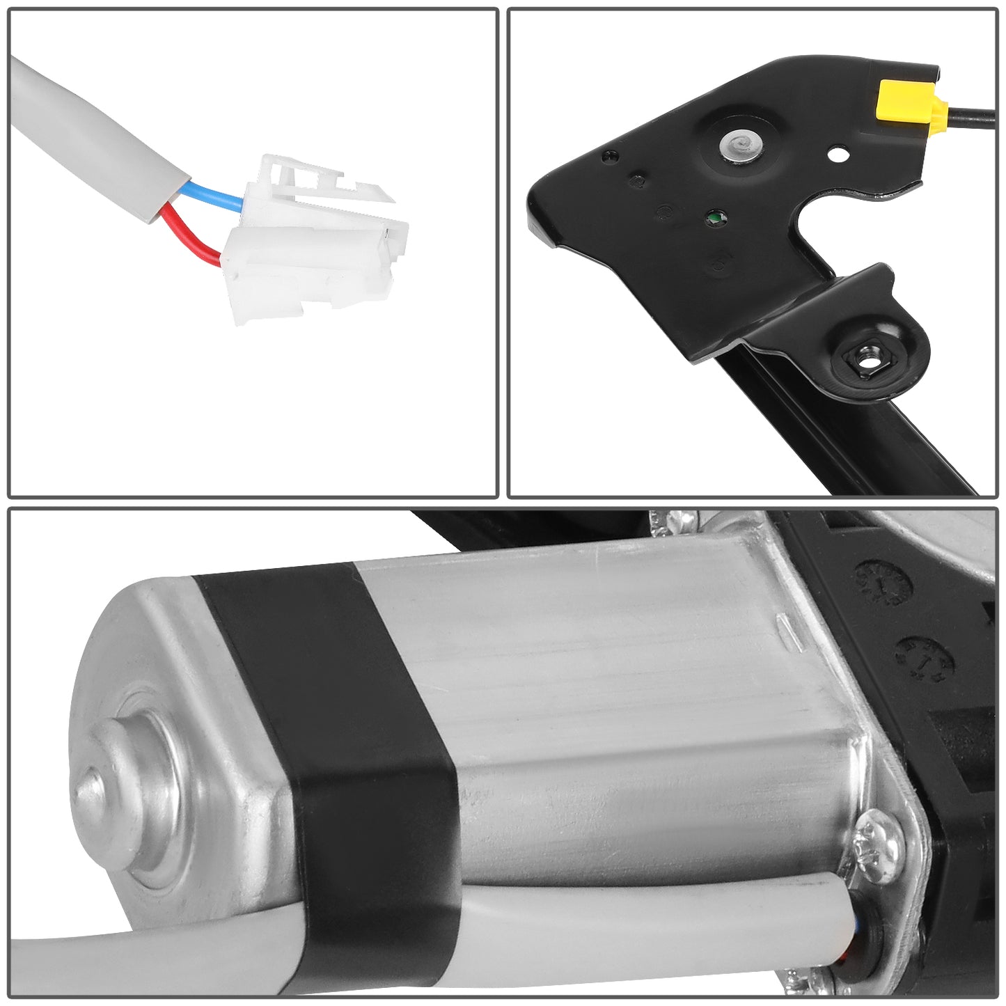 REGULADOR DE VENTANA WINDOW MOTORS & REGULATORS - METALLIC - 04-08 FORD F-150/04-08 FORD LOBO - FITS EXTENDED CAB MODELS ONLY - METALLIC - BARE STEEL/PLASTIC