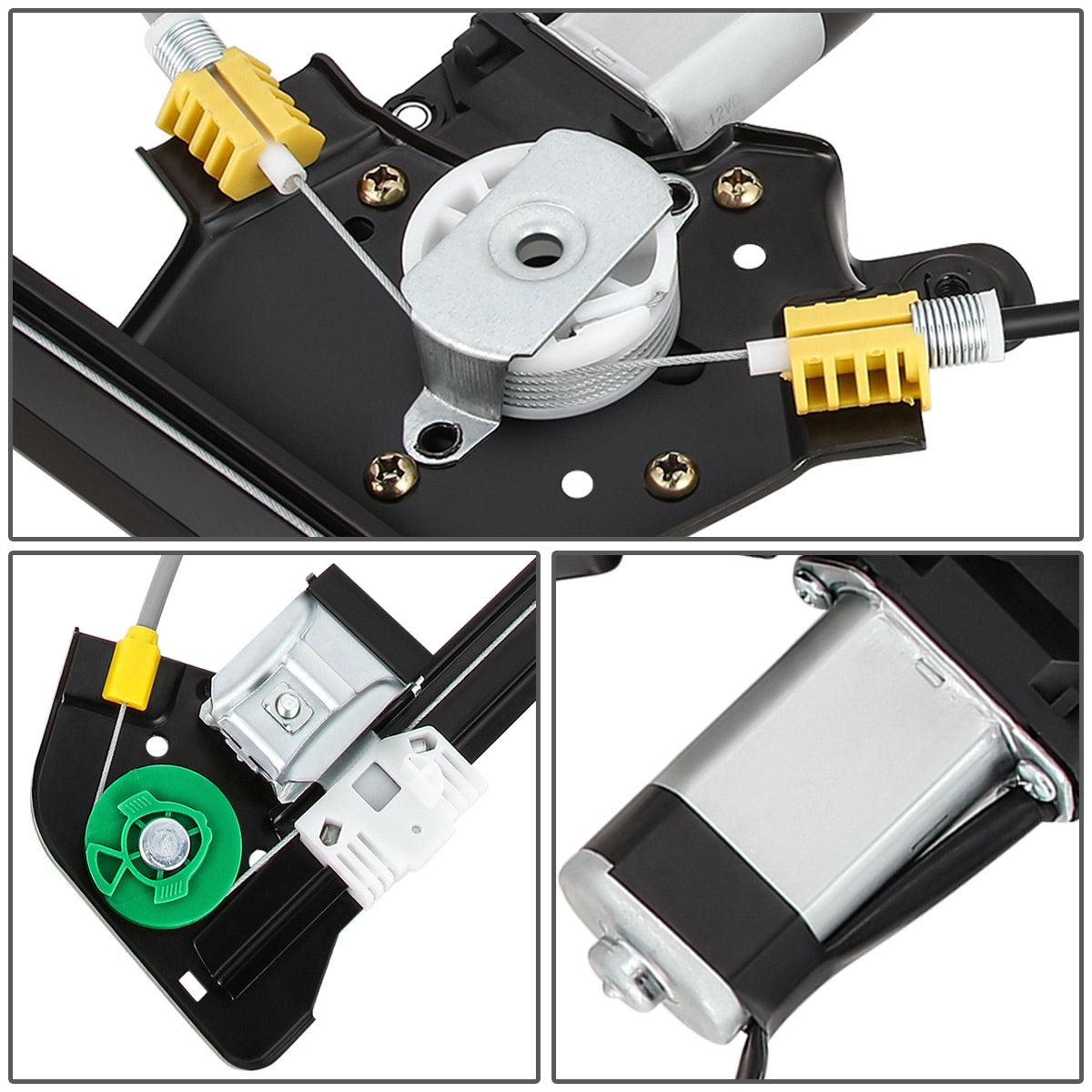 REGULADOR DE VENTANA WINDOW MOTORS & REGULATORS - METALLIC - 04-08 FORD F-150/04-08 FORD LOBO/FITS EXTENDED CAB - DOES NOT CREW CAB / STANDARD CABS - METALLIC - BARE STEEL/PLASTIC