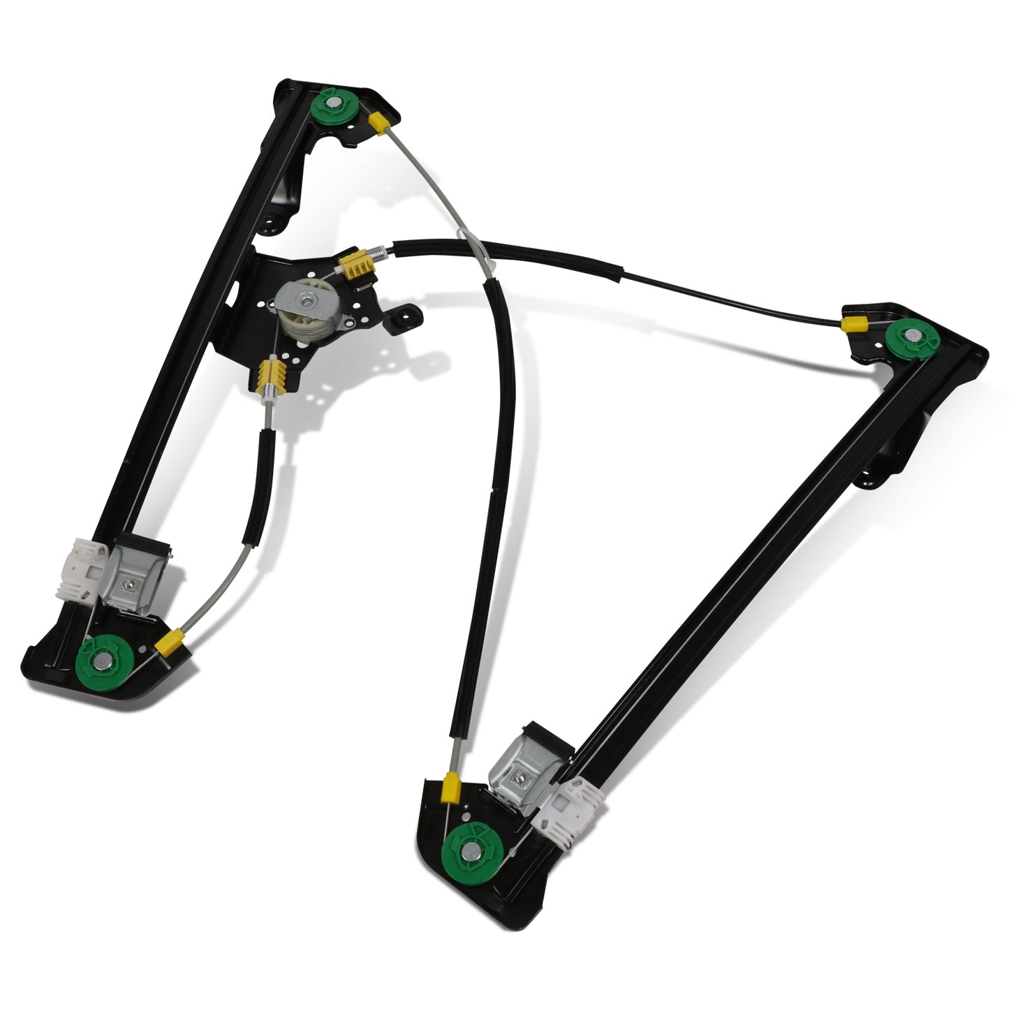 REGULADOR DE VENTANA WINDOW MOTORS & REGULATORS - METALLIC - 04-08 FORD F-150/04-08 FORD LOBO - FITS EXTENDED CAB MODELS ONLY - METALLIC - BARE STEEL/PLASTIC