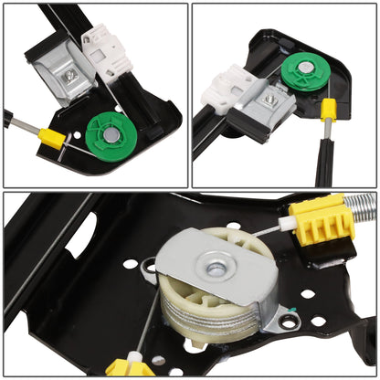 REGULADOR DE VENTANA WINDOW MOTORS & REGULATORS - METALLIC - 04-08 FORD F-150/04-08 FORD LOBO - FITS EXTENDED CAB MODELS ONLY - METALLIC - BARE STEEL/PLASTIC