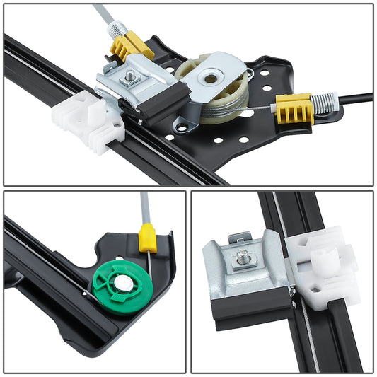 REGULADOR DE VENTANA WINDOW MOTORS & REGULATORS - METALLIC - 04-08 FORD F-150/04-08 FORD LOBO - FITS EXTENDED CAB DOES NOT CREW CAB / STANDARD CABS - METALLIC - BARE STEEL/PLASTIC