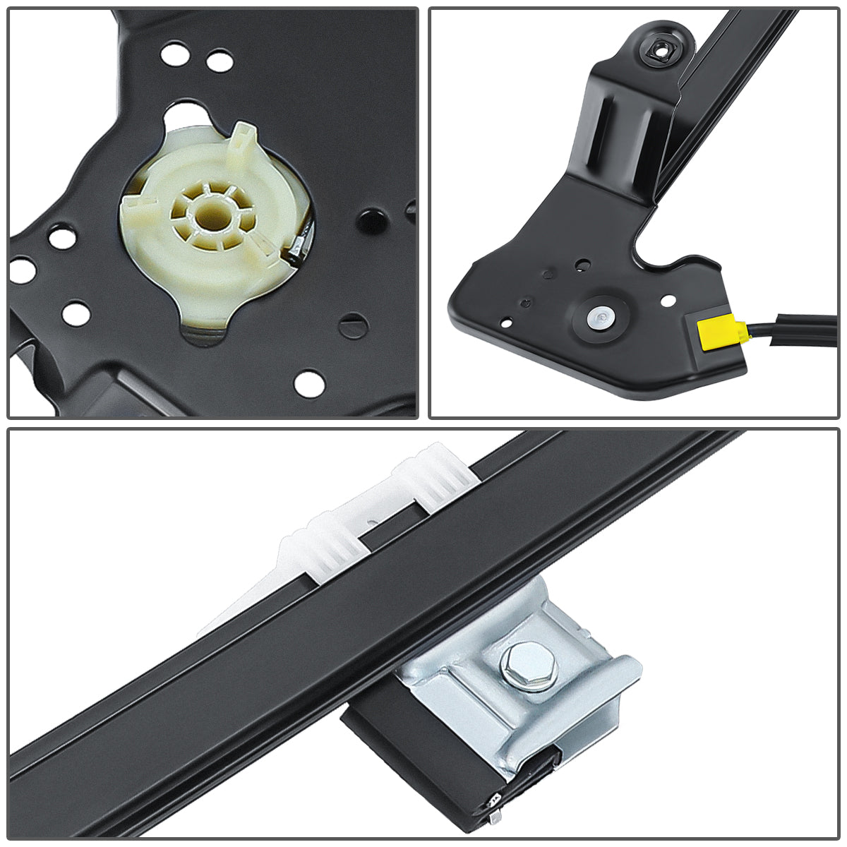 REGULADOR DE VENTANA WINDOW MOTORS & REGULATORS - METALLIC - 04-08 FORD F-150/04-08 FORD LOBO - FITS EXTENDED CAB DOES NOT CREW CAB / STANDARD CABS - METALLIC - BARE STEEL/PLASTIC