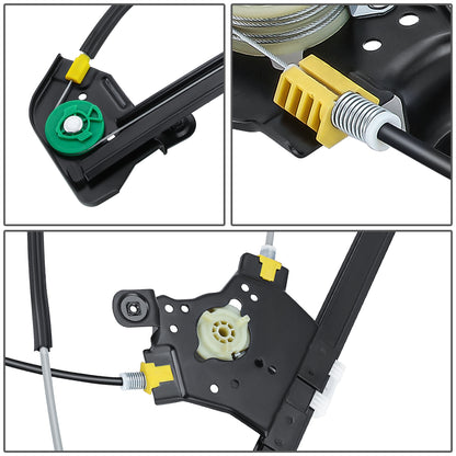 REGULADOR DE VENTANA WINDOW MOTORS & REGULATORS - METALLIC - 04-08 FORD F-150/04-08 FORD LOBO - FITS EXTENDED CAB DOES NOT CREW CAB / STANDARD CABS - METALLIC - BARE STEEL/PLASTIC