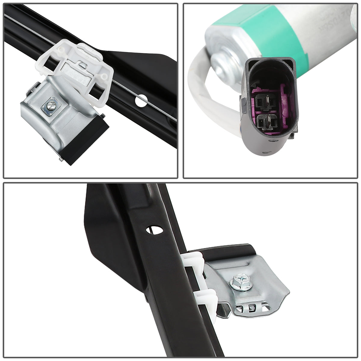 REGULADOR DE VENTANA WINDOW MOTORS & REGULATORS - METALLIC - 00-07 FORD FOCUS - METALLIC - BARE STEEL/PLASTIC