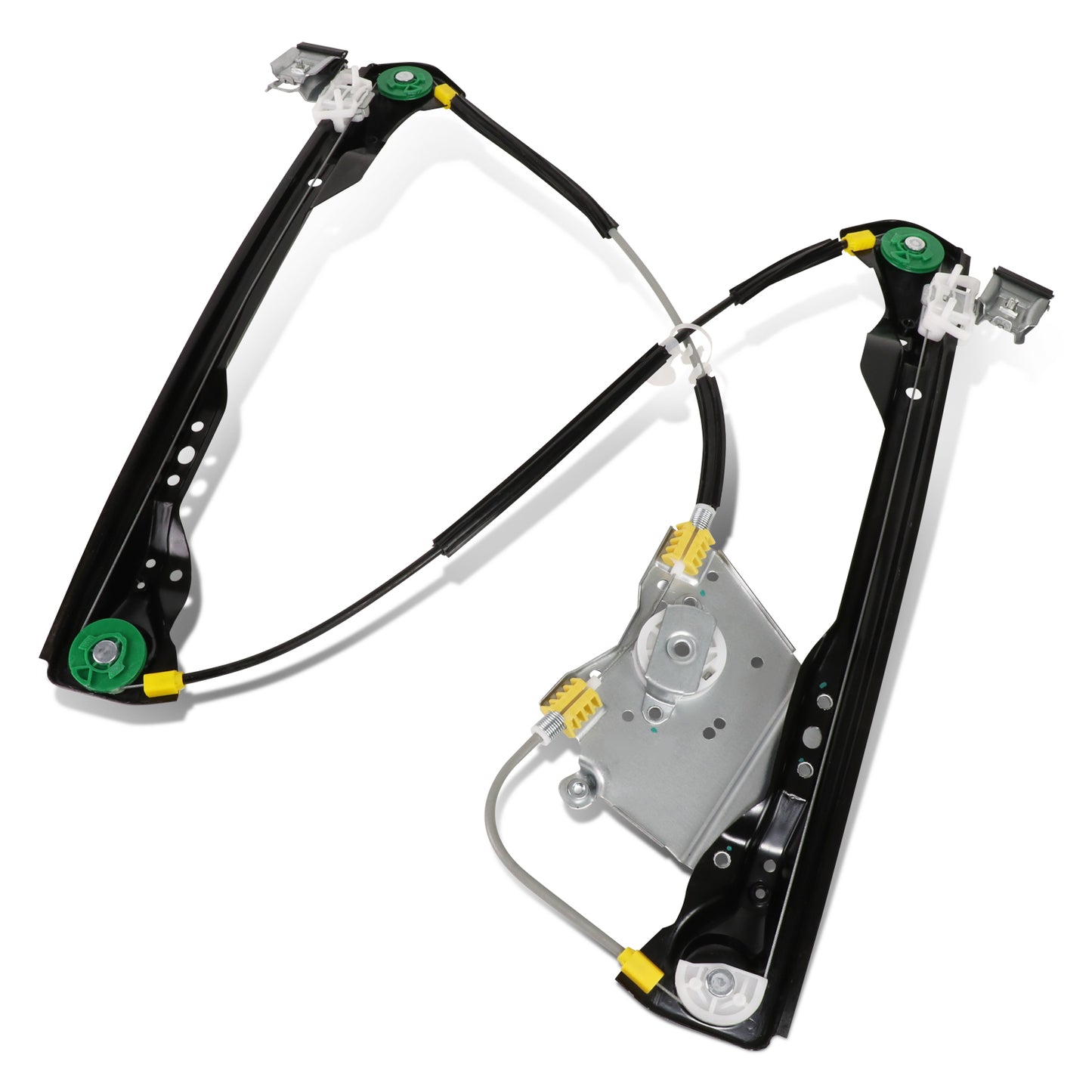 REGULADOR DE VENTANA WINDOW MOTORS & REGULATORS - METALLIC - 00-07 FORD FOCUS - FITS 4-DR/5-DR MODELS ONLY - METALLIC - BARE STEEL/PLASTIC