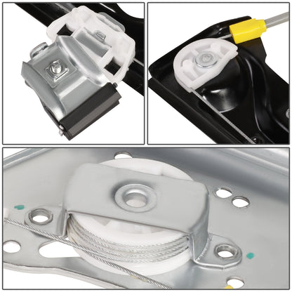 REGULADOR DE VENTANA WINDOW MOTORS & REGULATORS - METALLIC - 00-07 FORD FOCUS - FITS 4-DR/5-DR MODELS ONLY - METALLIC - BARE STEEL/PLASTIC