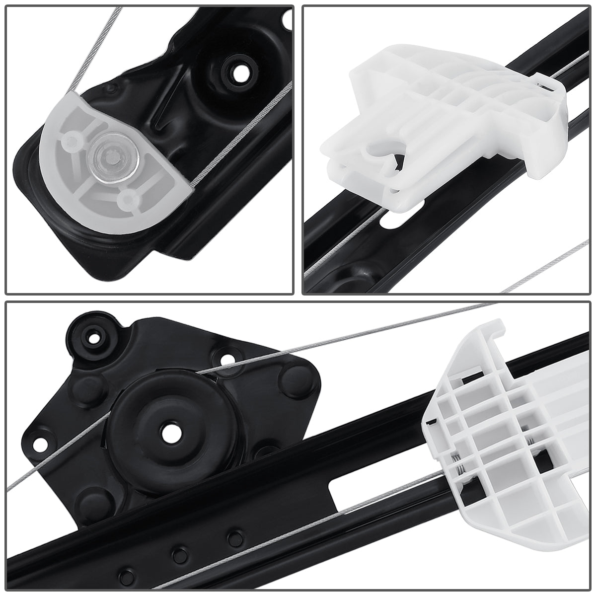 REGULADOR DE VENTANA WINDOW MOTORS & REGULATORS - METALLIC - 00-07 FORD FOCUS - METALLIC - BARE STEEL/PLASTIC