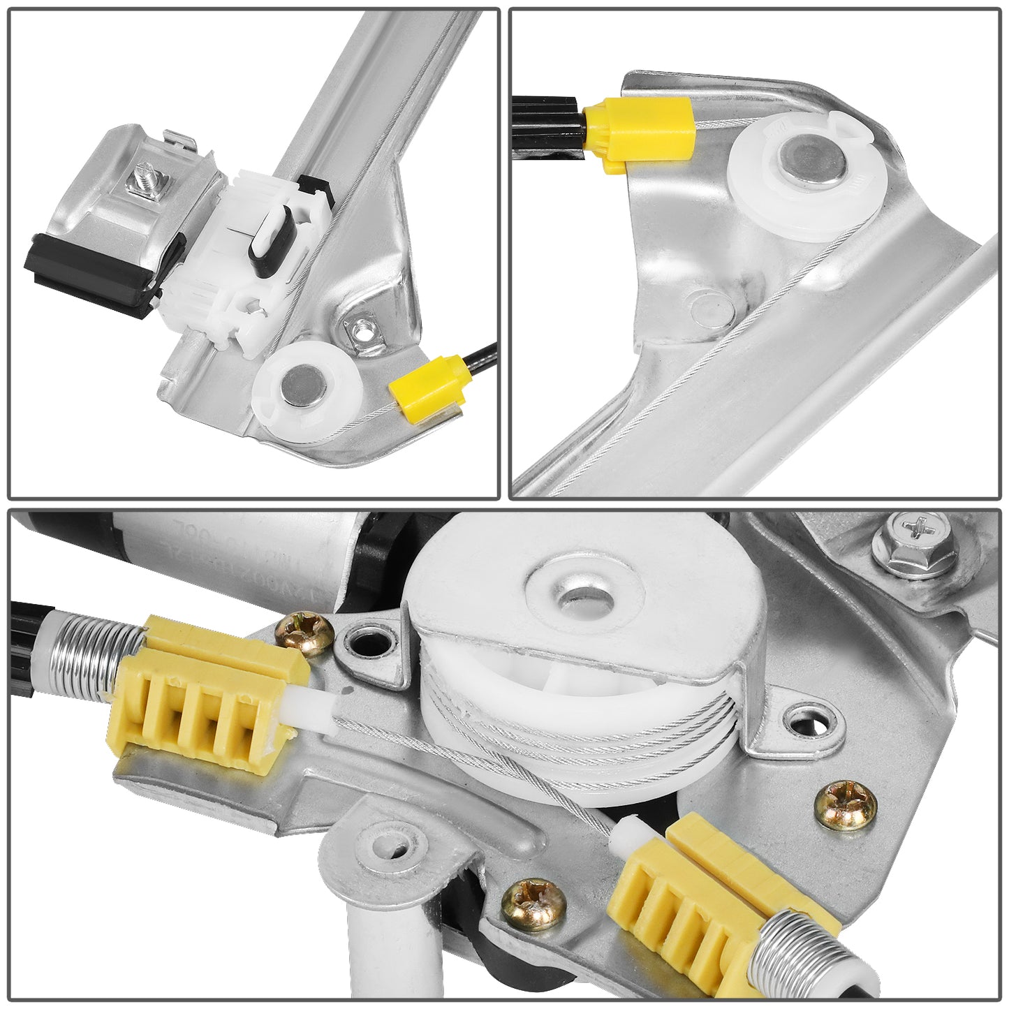 REGULADOR DE VENTANA WINDOW MOTORS & REGULATORS - METALLIC - 99- 07 CADILLAC ESCALADE CHEVY AVALANCHE GMC SIERRA YUKON XL 1500 2500 3500 - METALLIC - BARE STEEL/PLASTIC
