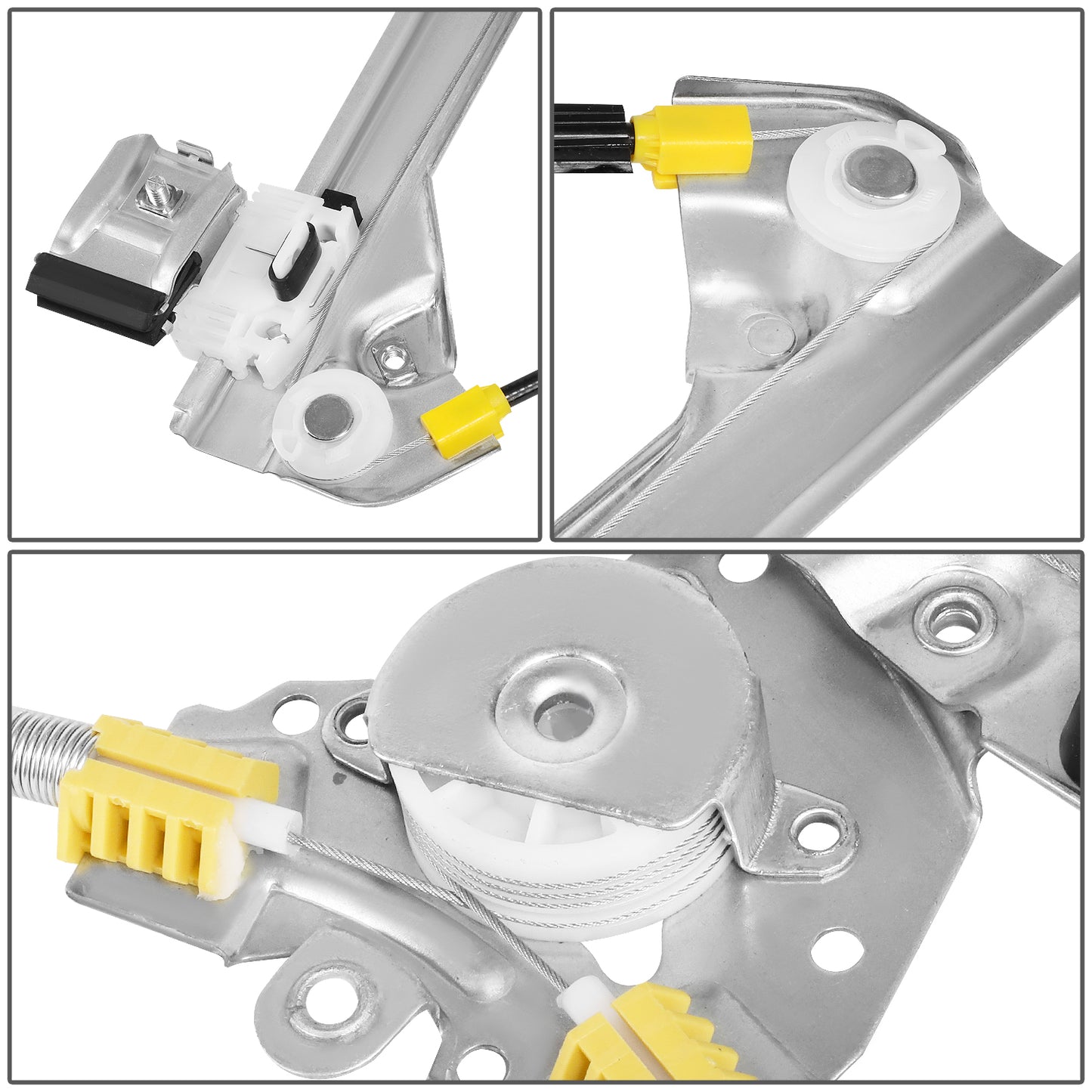 REGULADOR DE VENTANA WINDOW MOTORS & REGULATORS - METALLIC - 99-07 CADILLAC ESCALADE CHEVY AVALANCHE GMC SIERRA YUKON XL 1500 2500 3500 - METALLIC - BARE STEEL/PLASTIC