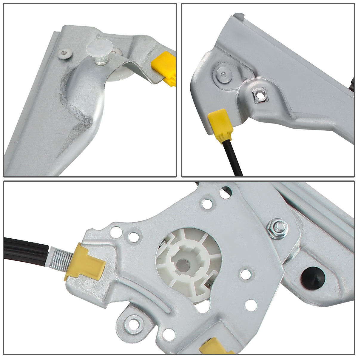 REGULADOR DE VENTANA WINDOW MOTORS & REGULATORS - METALLIC - 99-07 CADILLAC ESCALADE CHEVY SILVERADO SUBURBAN AVALANCHE GMC SIERRA YUKON - METALLIC - BARE STEEL/PLASTIC