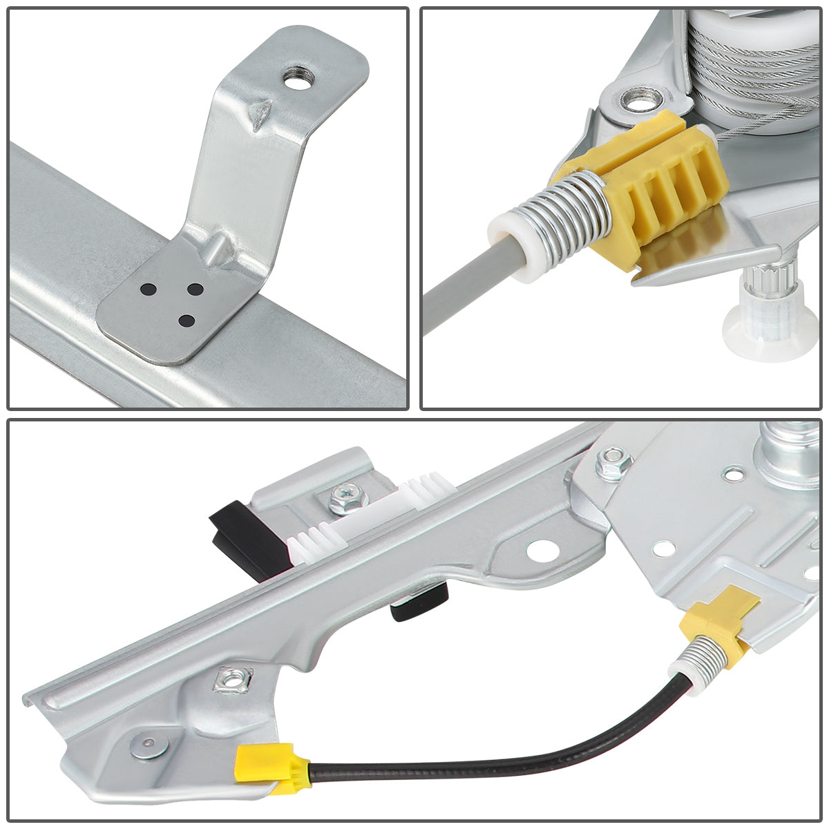 REGULADOR DE VENTANA WINDOW MOTORS & REGULATORS - METALLIC - 99-07 CADILLAC ESCALADE CHEVY SILVERADO SUBURBAN AVALANCHE GMC SIERRA YUKON - METALLIC - BARE STEEL/PLASTIC