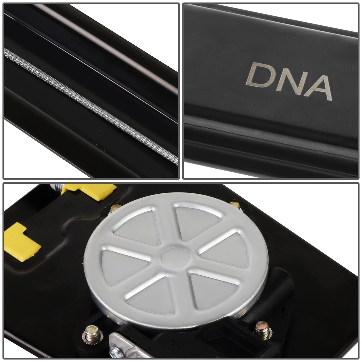 REGULADOR DE VENTANA WINDOW MOTORS & REGULATORS - METALLIC - 00-07 CADILLAC ESCALADE CHEVY AVALANCHE GMC SIERRA YUKON XL 1500 2500HD 3500 CREW CAB - METALLIC - BARE STEEL/PLASTIC