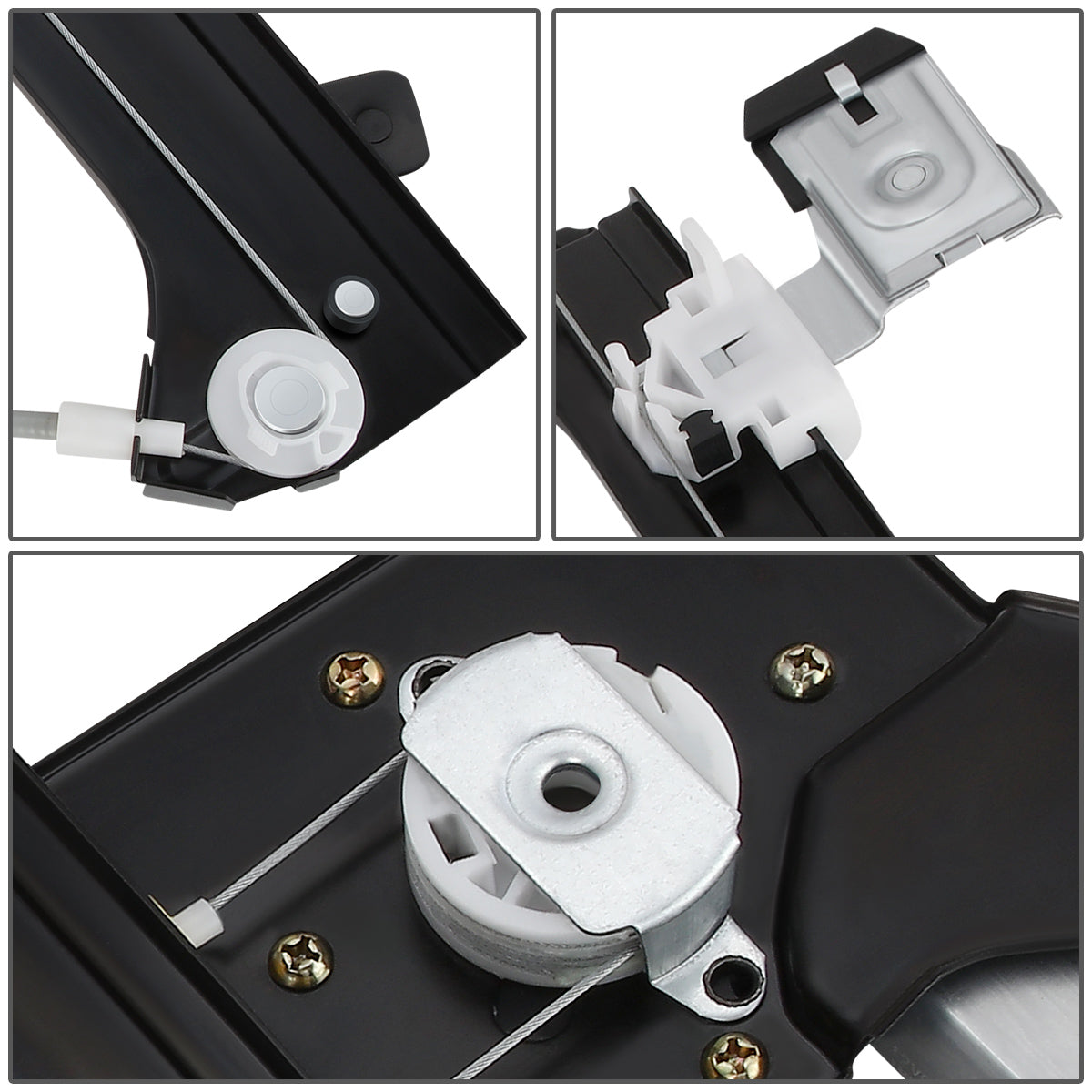 REGULADOR DE VENTANA WINDOW MOTORS & REGULATORS - METALLIC - 00-07 CADILLAC ESCALADE CHEVY SILVERADO SUBURBAN AVALANCHE GMC SIERRA YUKON - METALLIC - BARE STEEL/PLASTIC