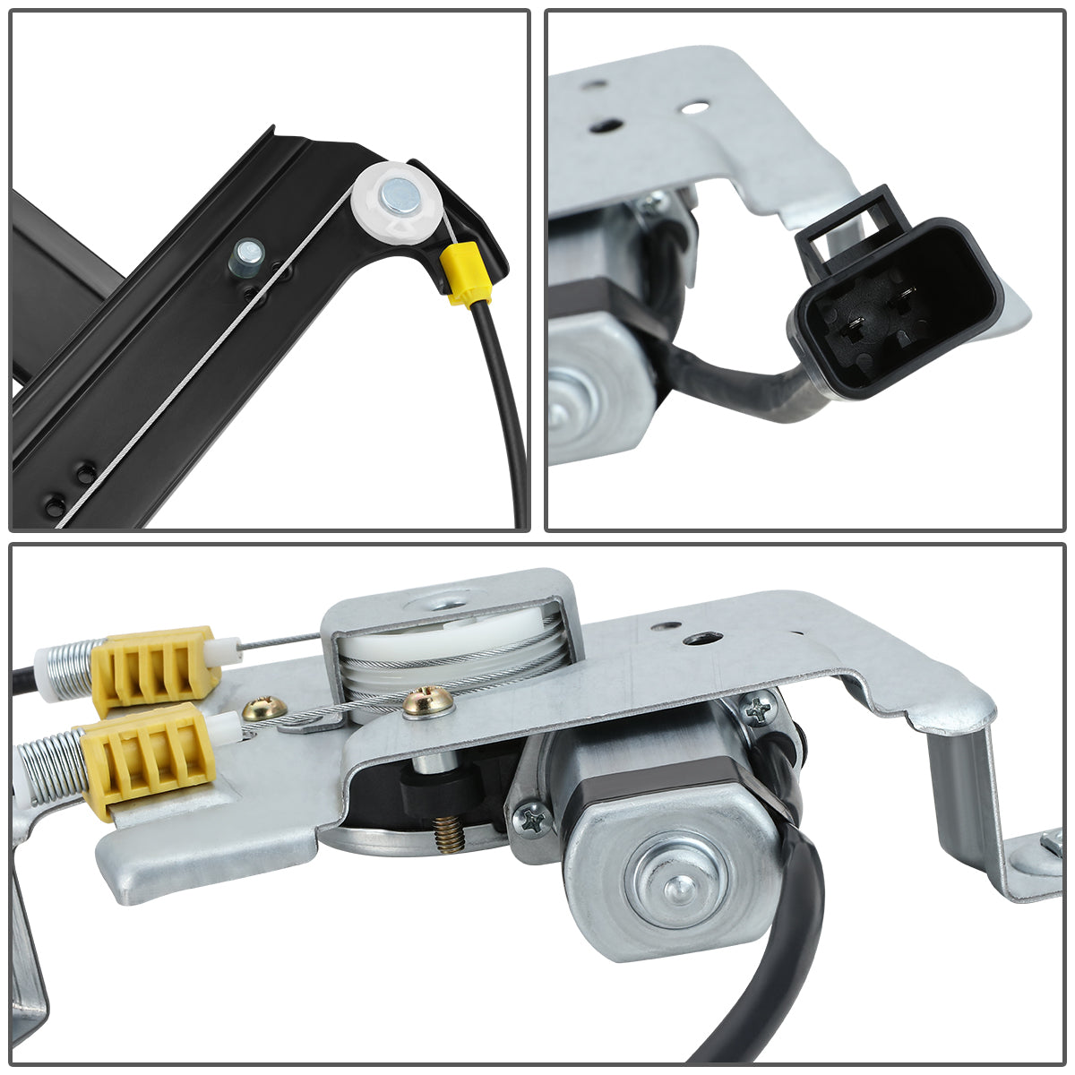 REGULADOR DE VENTANA WINDOW MOTORS & REGULATORS - METALLIC - 02-06 CADILLAC ESCALADE/00-06 CHEVY TAHOE/00-06GMC YUKON - METALLIC - BARE STEEL/PLASTIC