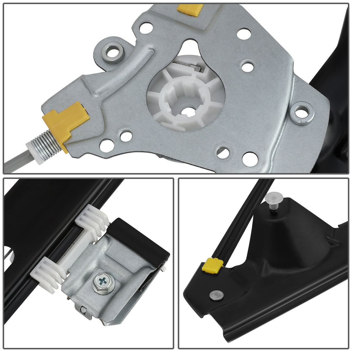 REGULADOR DE VENTANA WINDOW MOTORS & REGULATORS - METALLIC - 07-14 CADILLAC ESCALADE CHEVY SILVERADO SUBURBAN GMC SIERRA YUKON - METALLIC - BARE STEEL/PLASTIC