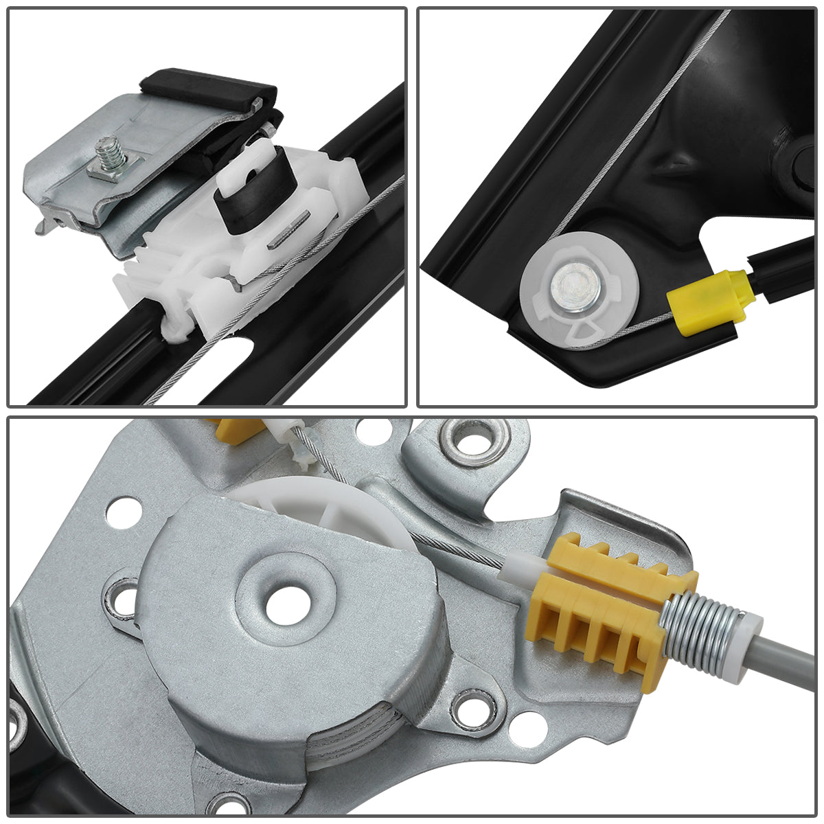 REGULADOR DE VENTANA WINDOW MOTORS & REGULATORS - METALLIC - 07-14 CADILLAC ESCALADE CHEVY SILVERADO SUBURBAN GMC SIERRA YUKON - METALLIC - BARE STEEL/PLASTIC