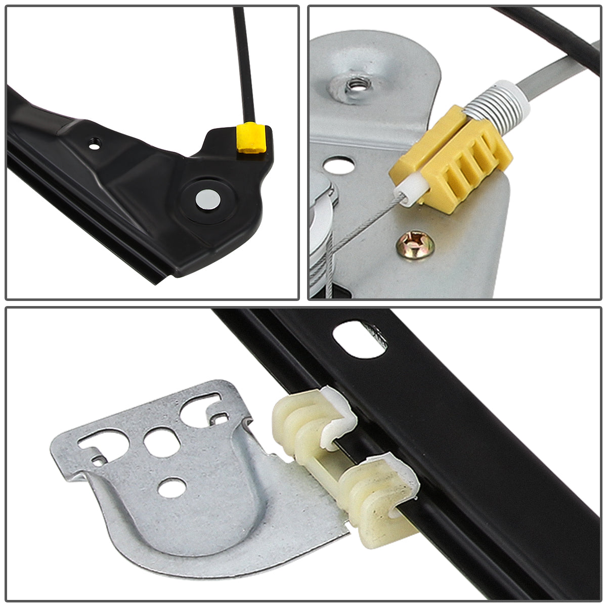 REGULADOR DE VENTANA WINDOW MOTORS & REGULATORS - METALLIC - 99-04 OLDSMOBILE ALERO/99-05 PONTIAC GRAND AM - FITS 4DR SEDAN MODELS ONLY - METALLIC - BARE STEEL/PLASTIC