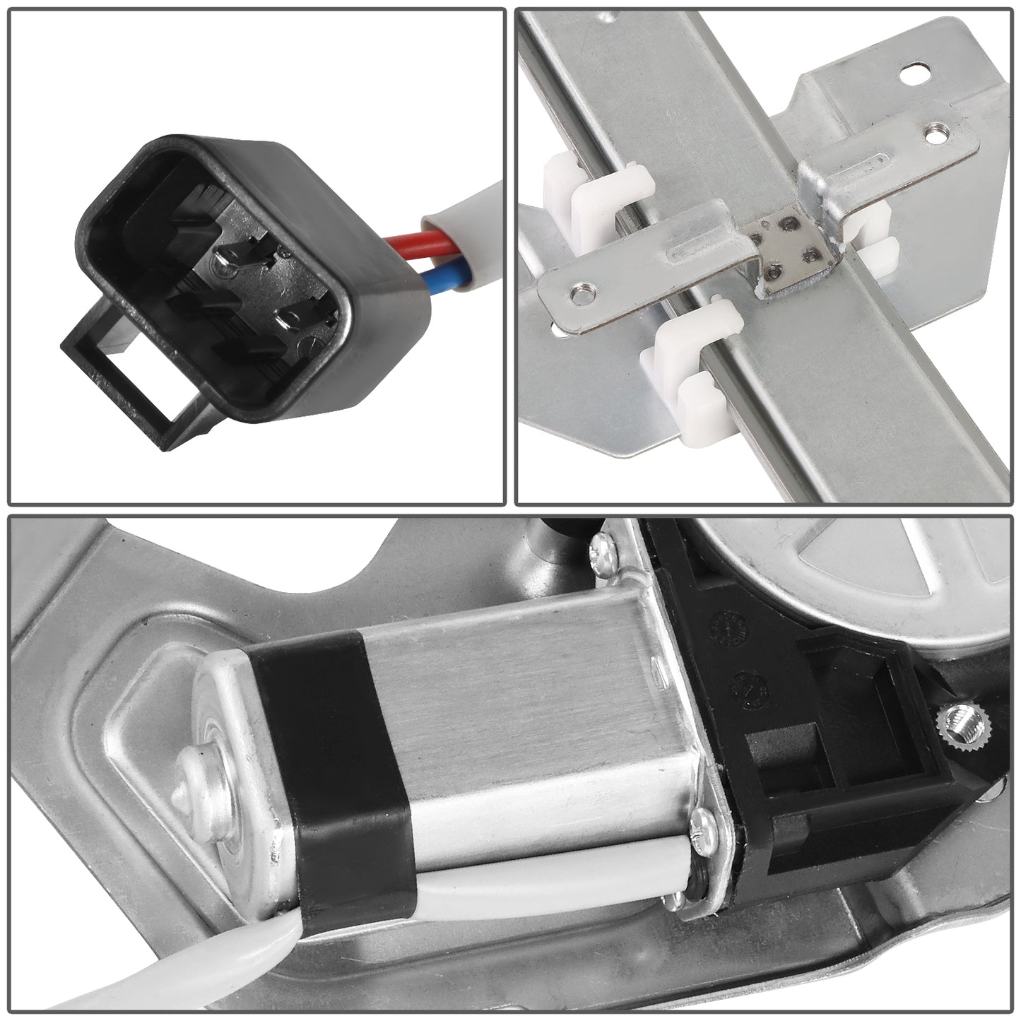 REGULADOR DE VENTANA WINDOW MOTORS & REGULATORS - METALLIC - 99-04 OLDSMOBILE ALERO/99-05 PONTIAC GRAND AM - METALLIC - BARE STEEL/PLASTIC