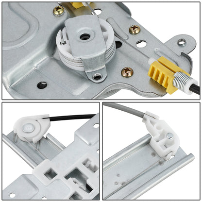 REGULADOR DE VENTANA WINDOW MOTORS & REGULATORS - METALLIC - 99-04 OLDSMOBILE ALERO/99-05 PONTIAC GRAND AM - FITS 4DR SEDAN MODELS ONLY - METALLIC - BARE STEEL/PLASTIC