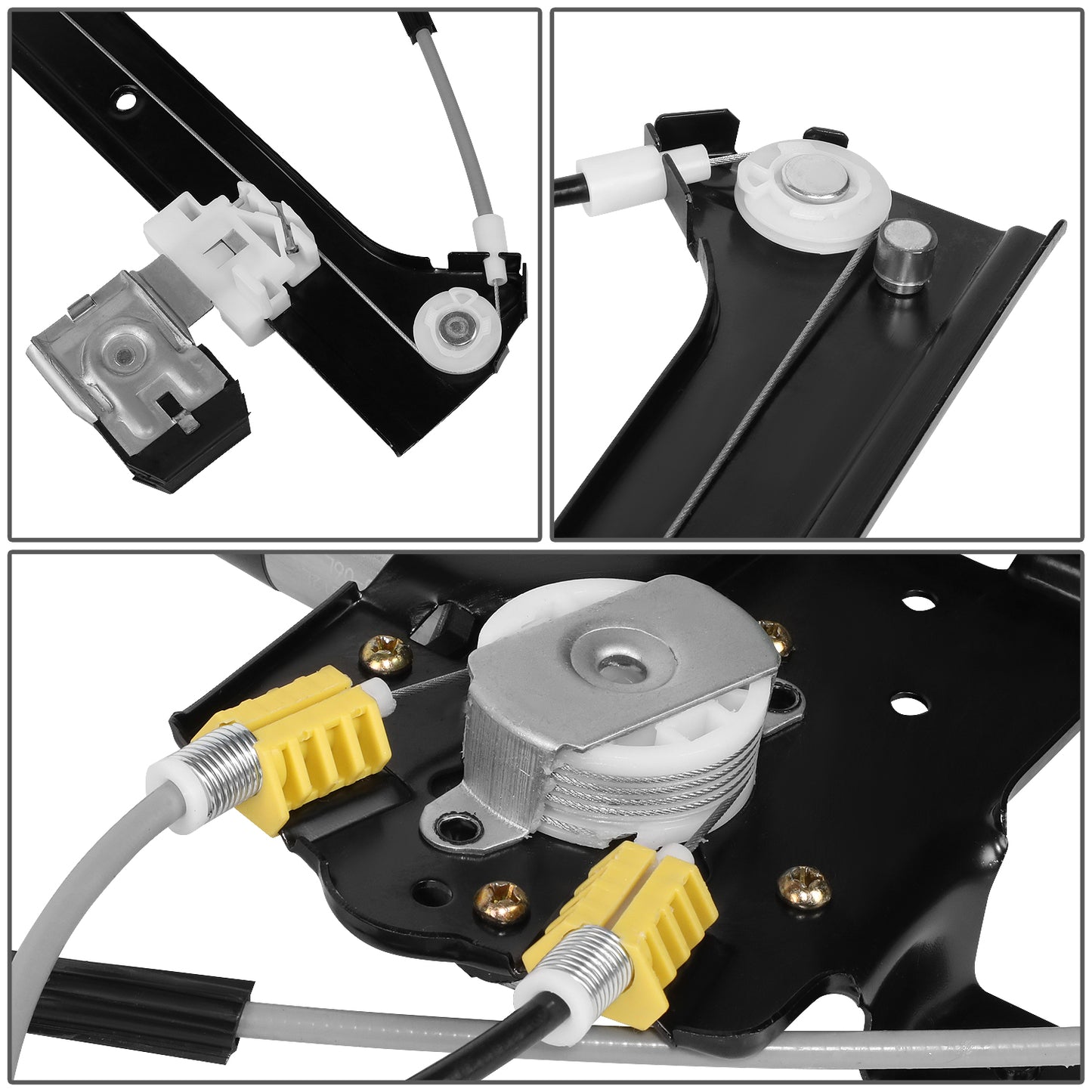 REGULADOR DE VENTANA WINDOW MOTORS & REGULATORS - METALLIC - 04-07 BUICK RAINIER/02-09 CHEVY TRAILBLAZER/02-09 GMC ENVOY/03-08 ISUZU ASCENDER/02-04 OLDSMOBILE BRAVADA/05-09 SAAB 9-7X - METALLIC - BARE STEEL/PLASTIC