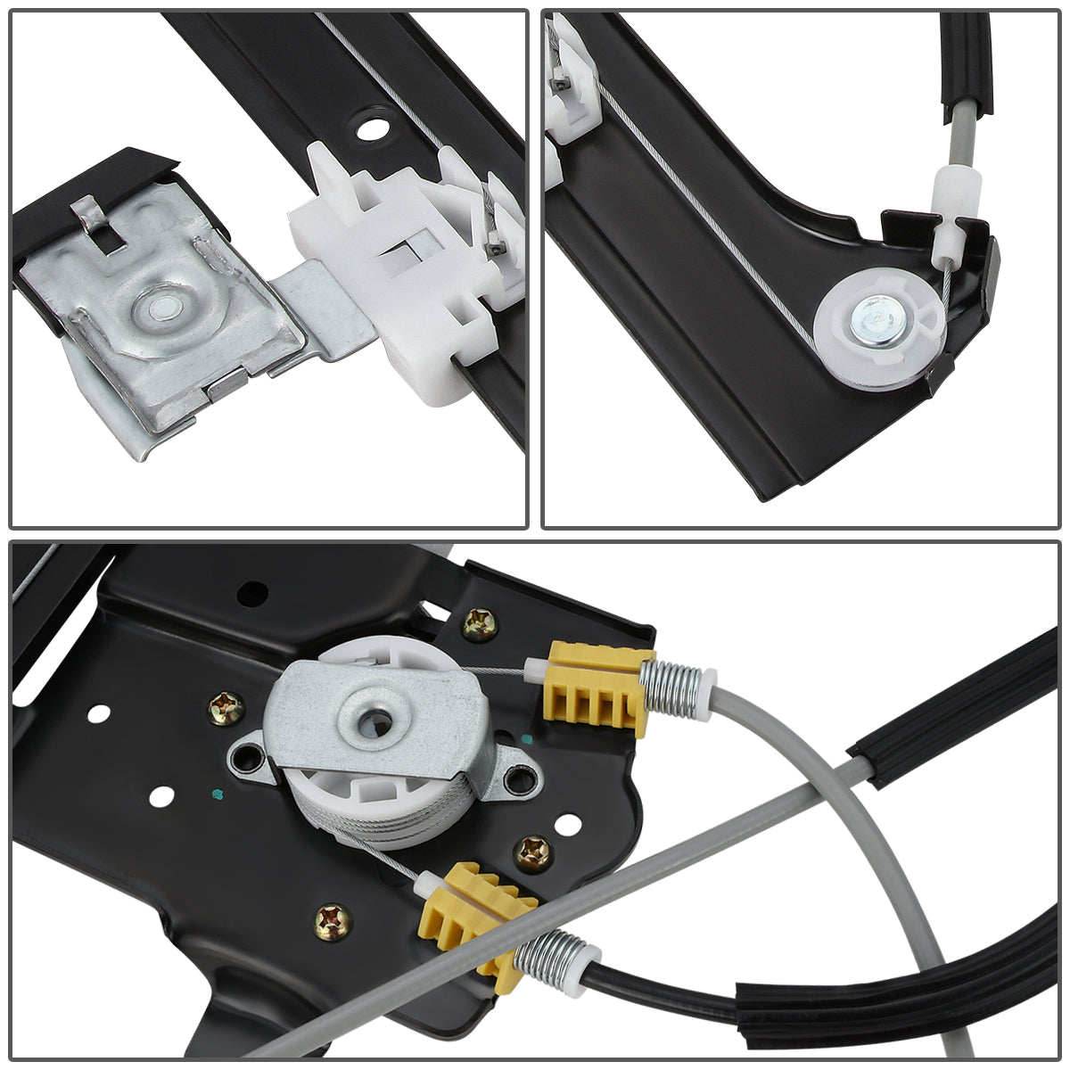 REGULADOR DE VENTANA WINDOW MOTORS & REGULATORS - METALLIC - 04-07 BUICK RAINIER/02-09 CHEVY TRAILBLAZER/02-09 GMC ENVOY/03-08 ISUZU ASCENDER/02-04 OLDSMOBILE BRAVADA/05-09 SAAB 9-7X - METALLIC - BARE STEEL/PLASTIC