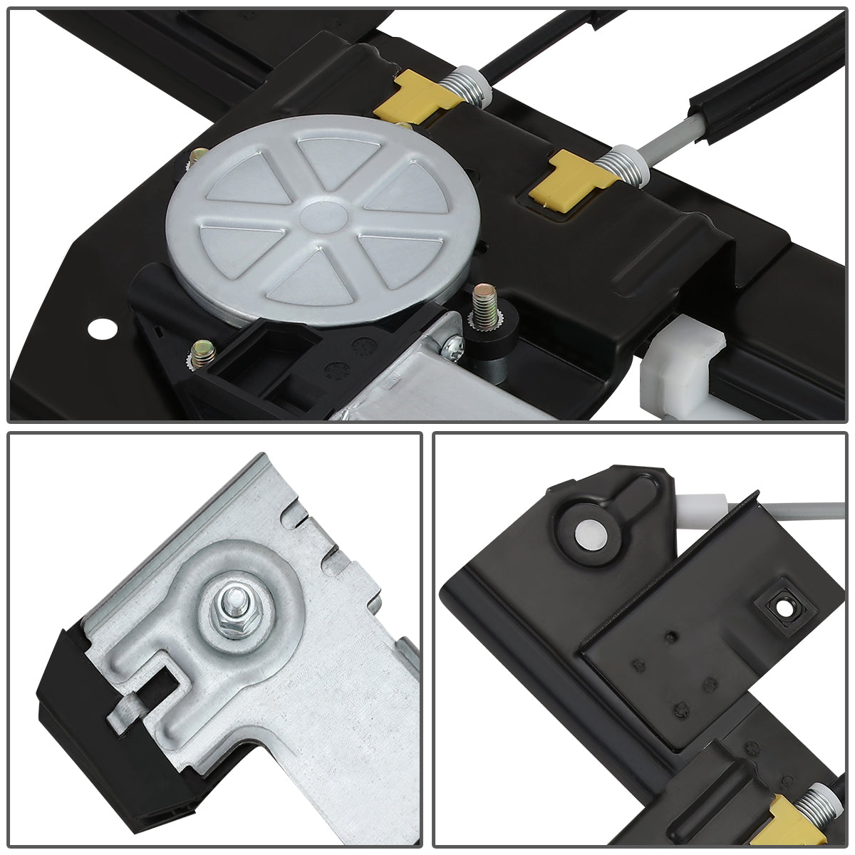 REGULADOR DE VENTANA WINDOW MOTORS & REGULATORS - METALLIC - 04-07 BUICK RAINIER/02-09 CHEVY TRAILBLAZER/02-09 GMC ENVOY/03-08 ISUZU ASCENDER/02-04 OLDSMOBILE BRAVADA/05-09 SAAB 9-7X - METALLIC - BARE STEEL/PLASTIC