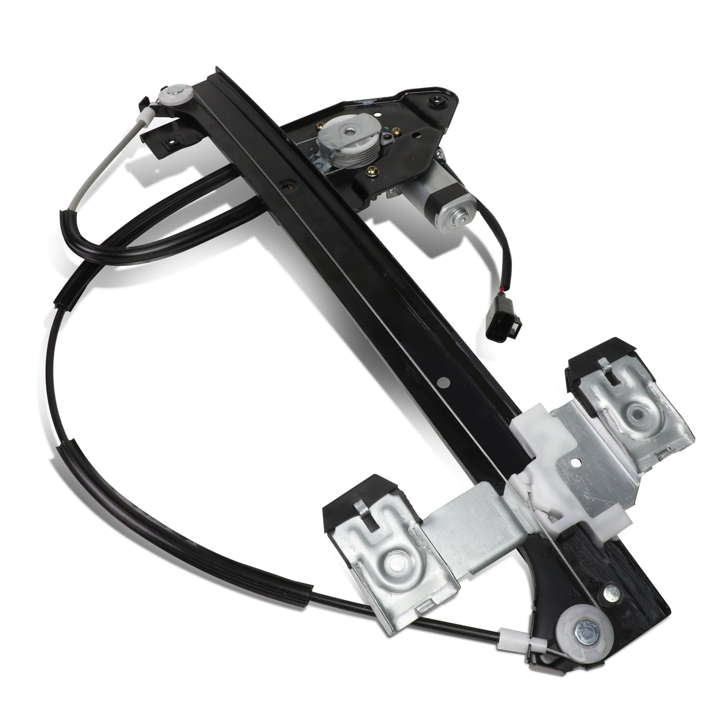 REGULADOR DE VENTANA WINDOW MOTORS & REGULATORS - METALLIC - 04-07 BUICK RAINIER/02-09 CHEVY TRAILBLAZER/02-09 GMC ENVOY/04-08 ISUZU ASCENDER/02-04 OLDSMOBILE BRAVADA/05-09 SAAB 9-7X - FITS TRAILBLAZER, ENVOY, ASCENDER MODELS WITH 5 PASSENGER SEATING -