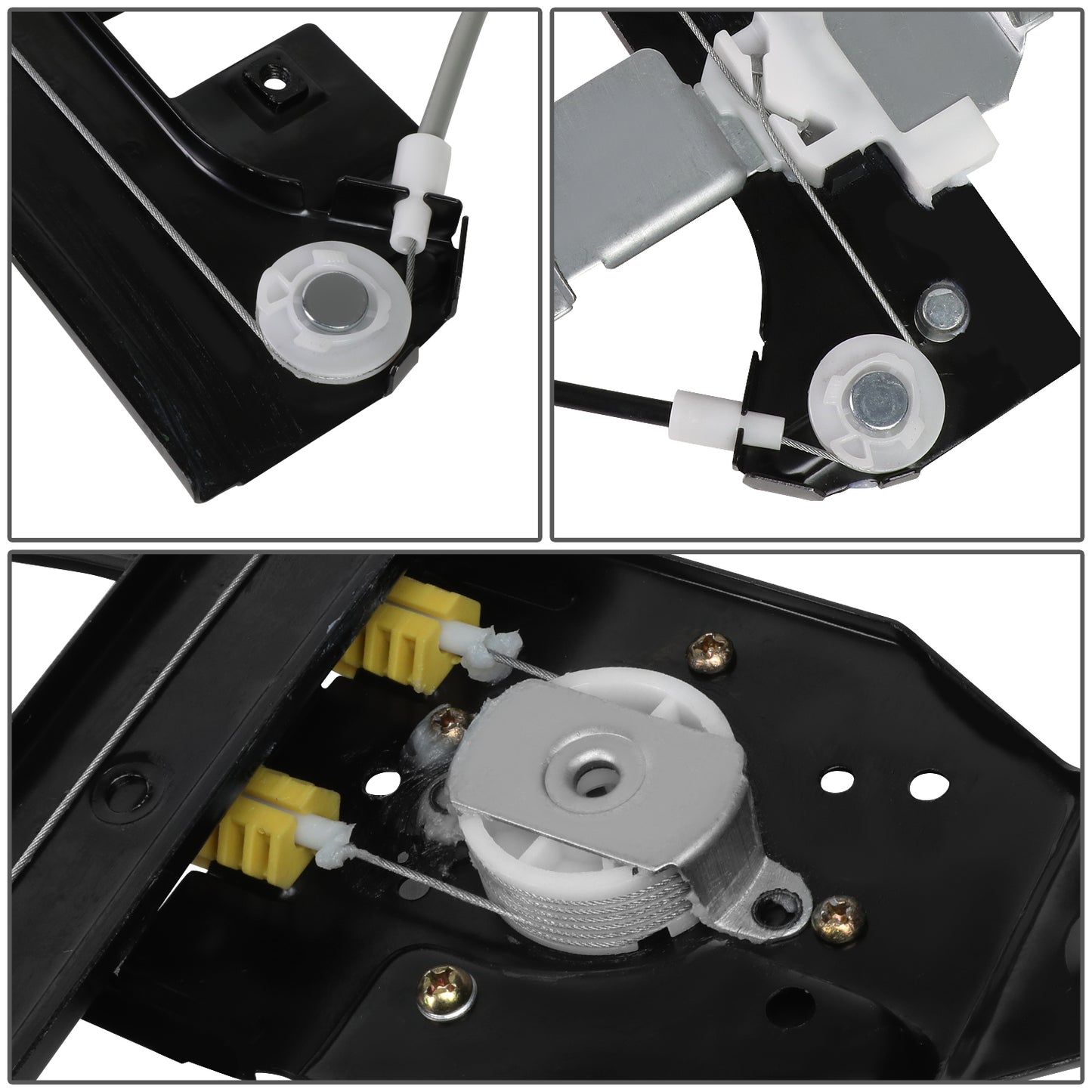 REGULADOR DE VENTANA WINDOW MOTORS & REGULATORS - METALLIC - 04-07 BUICK RAINIER/02-09 CHEVY TRAILBLAZER/02-09 GMC ENVOY/04-08 ISUZU ASCENDER/02-04 OLDSMOBILE BRAVADA/05-09 SAAB 9-7X - FITS TRAILBLAZER, ENVOY, ASCENDER MODELS WITH 5 PASSENGER SEATING -