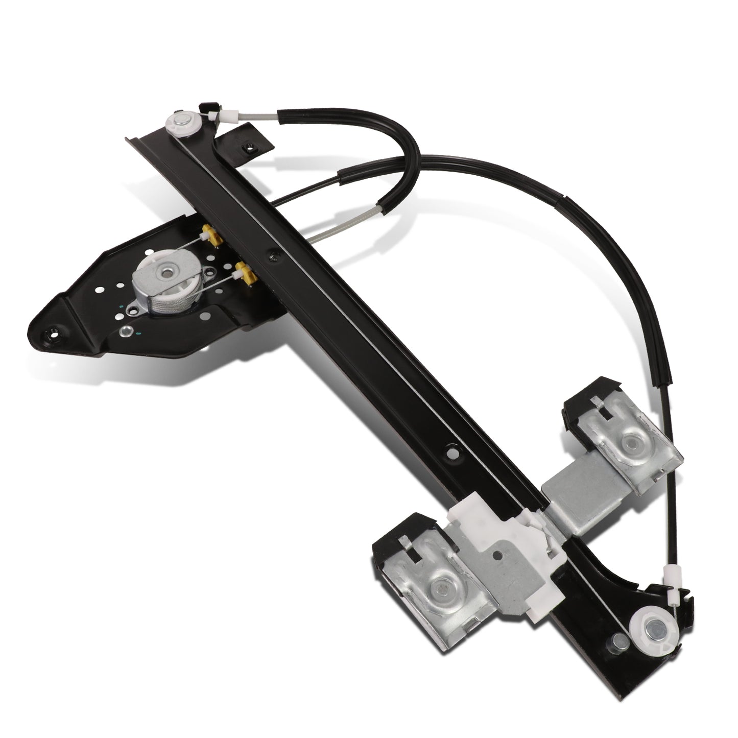 REGULADOR DE VENTANA WINDOW MOTORS & REGULATORS - METALLIC - 04-07 BUICK RAINIER/02-09 CHEVY TRAILBLAZER/02-09 GMC ENVOY/04-08 ISUZU ASCENDER/02-04 OLDSMOBILE BRAVADA/05-09 SAAB 9-7X - FITS TRAILBLAZER, ENVOY, ASCENDER MODELS WITH 5 PASSENGER SEATING -