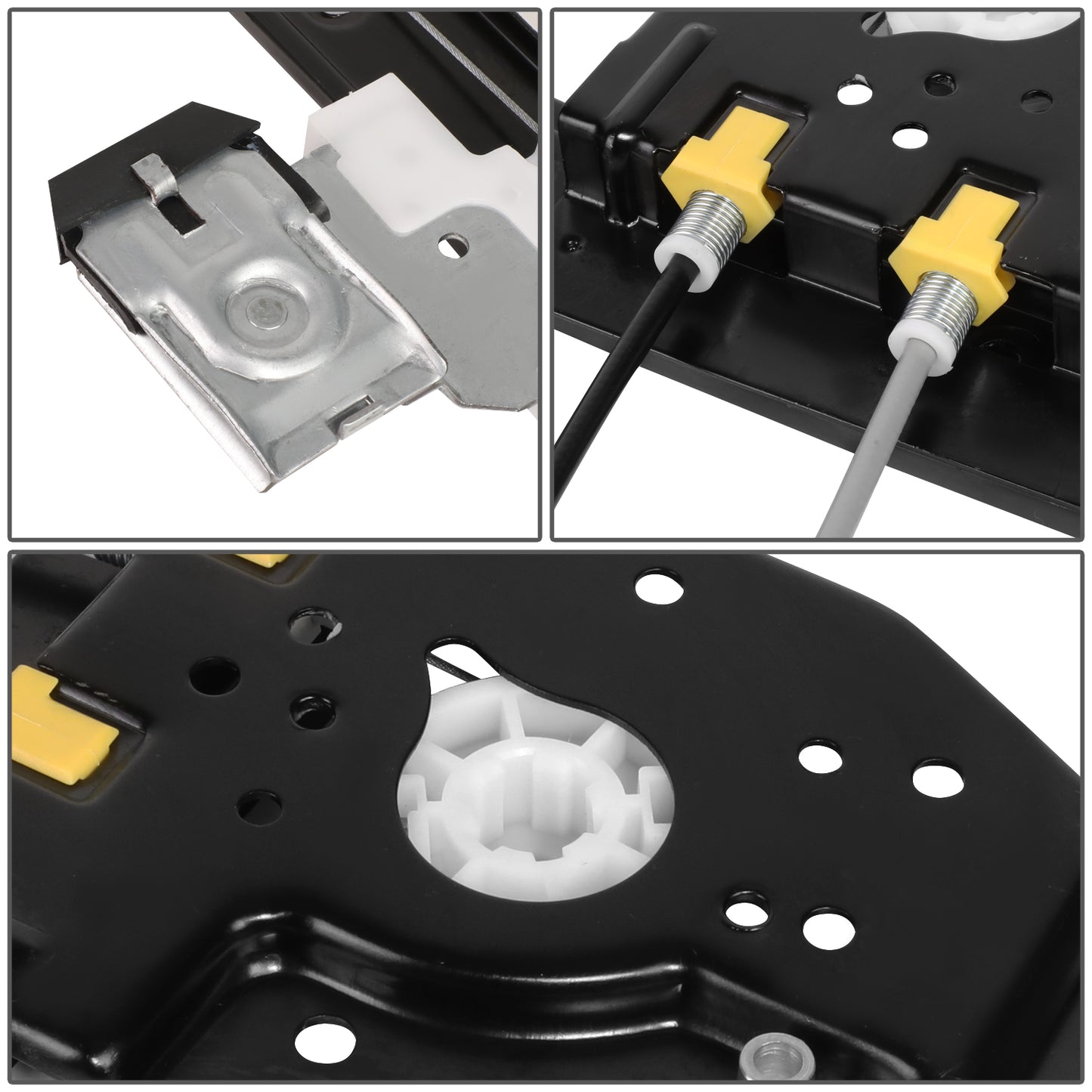 REGULADOR DE VENTANA WINDOW MOTORS & REGULATORS - METALLIC - 04-07 BUICK RAINIER/02-09 CHEVY TRAILBLAZER/02-09 GMC ENVOY/04-08 ISUZU ASCENDER/02-04 OLDSMOBILE BRAVADA/05-09 SAAB 9-7X - FITS TRAILBLAZER, ENVOY, ASCENDER MODELS WITH 5 PASSENGER SEATING -