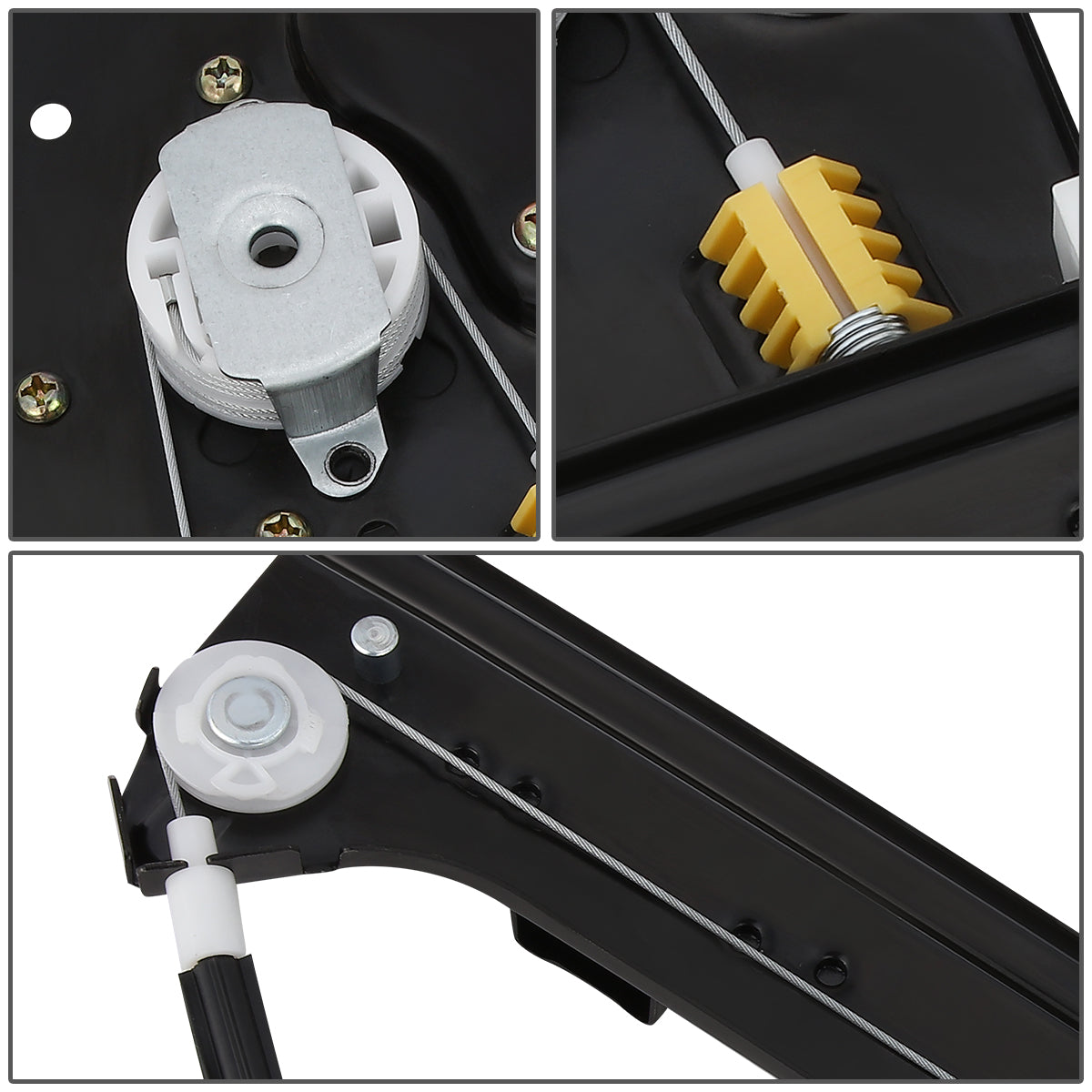 REGULADOR DE VENTANA WINDOW MOTORS & REGULATORS - METALLIC - 02-06 CHEVY TRAILBLAZER/02-06 GMC ENVOY/03-05 ISUZU ASCENDER - METALLIC - BARE STEEL/PLASTIC