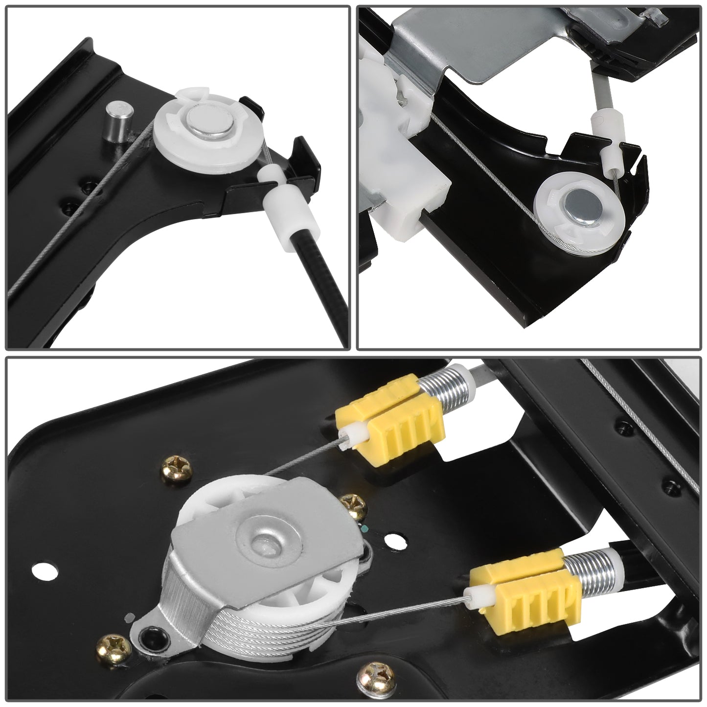 REGULADOR DE VENTANA WINDOW MOTORS & REGULATORS - METALLIC - 02-06 CHEVY TRAILBLAZER/02-06 GMC ENVOY/03-05 ISUZU ASCENDER - FITS MODELS WITH 7 PASSENGER SEATING - METALLIC - BARE STEEL/PLASTIC