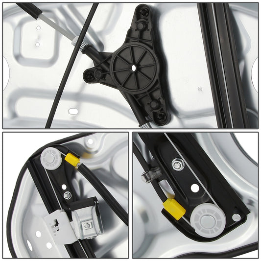REGULADOR DE VENTANA WINDOW MOTORS & REGULATORS - METALLIC - 09-12 HYUNDAI ELANTRA HATCHBACK - METALLIC - BARE STEEL/PLASTIC