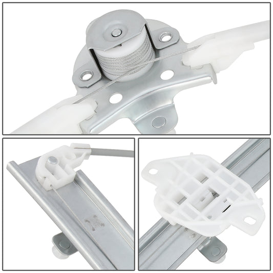 REGULADOR DE VENTANA WINDOW MOTORS & REGULATORS - METALLIC - 95-99 HYUNDAI ACCENT SEDAN - METALLIC - BARE STEEL/PLASTIC