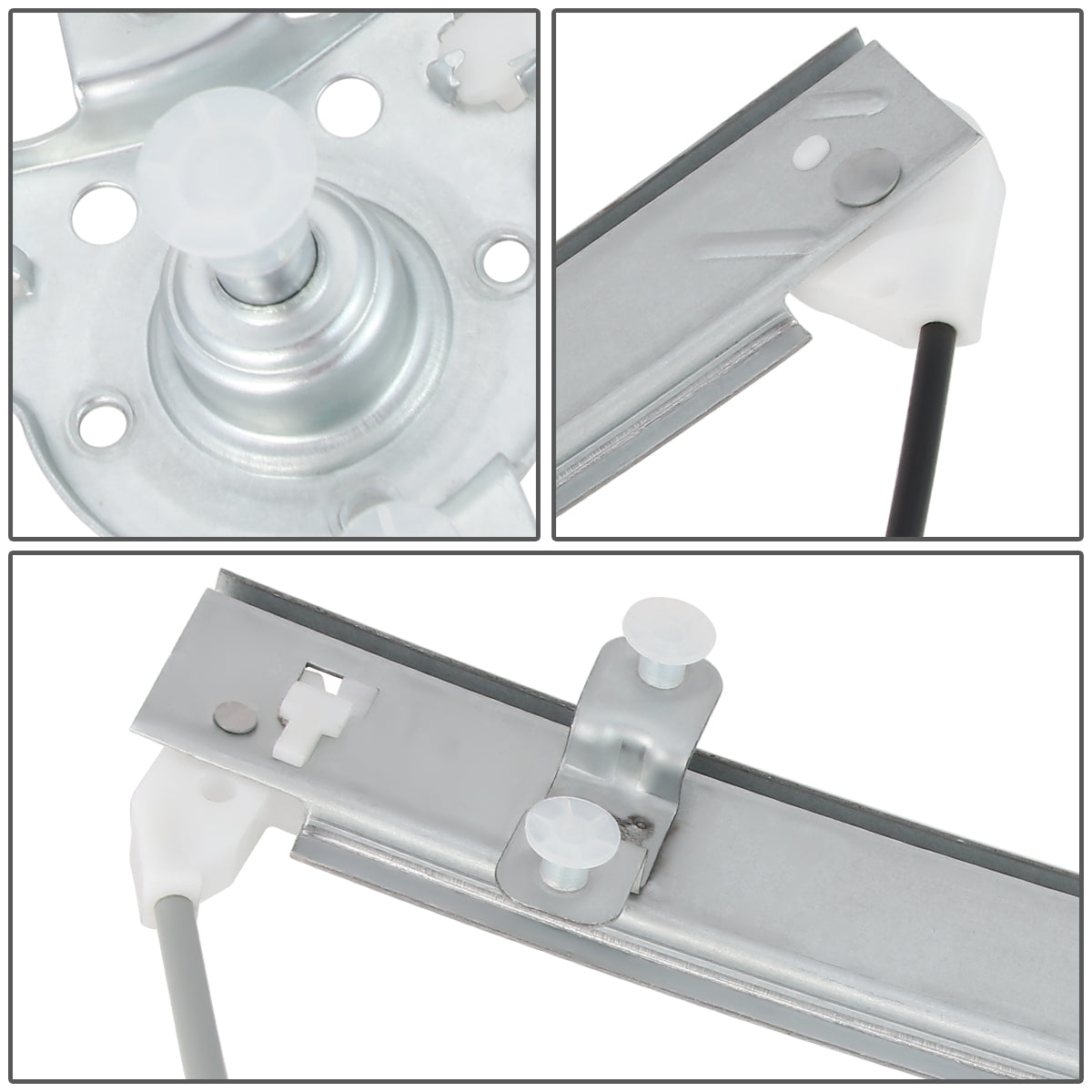 REGULADOR DE VENTANA WINDOW MOTORS & REGULATORS - METALLIC - 95-99 HYUNDAI ACCENT SEDAN - METALLIC - BARE STEEL/PLASTIC