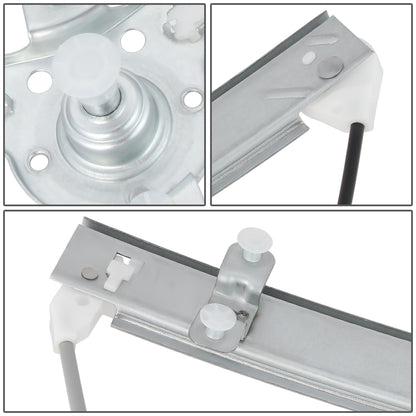 REGULADOR DE VENTANA WINDOW MOTORS & REGULATORS - METALLIC - 95-99 HYUNDAI ACCENT SEDAN - METALLIC - BARE STEEL/PLASTIC