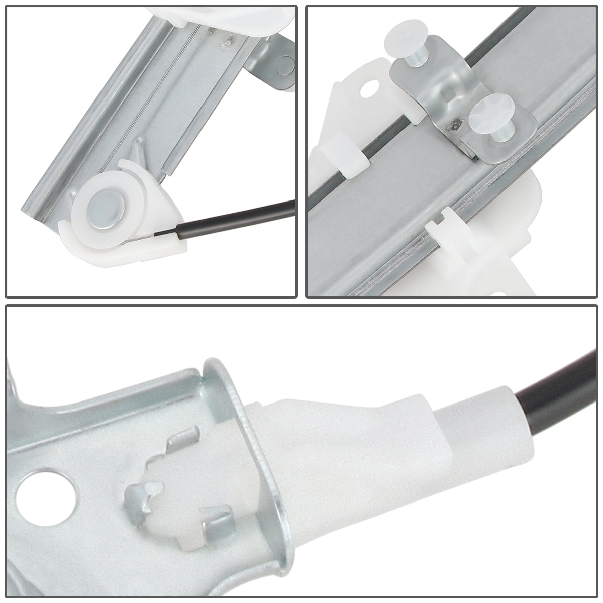 REGULADOR DE VENTANA WINDOW MOTORS & REGULATORS - METALLIC - 95-99 HYUNDAI ACCENT SEDAN - METALLIC - BARE STEEL/PLASTIC