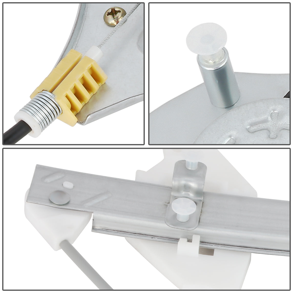 REGULADOR DE VENTANA WINDOW MOTORS & REGULATORS - METALLIC - 00-05 HYUNDAI ACCENT SEDAN - METALLIC - BARE STEEL/PLASTIC