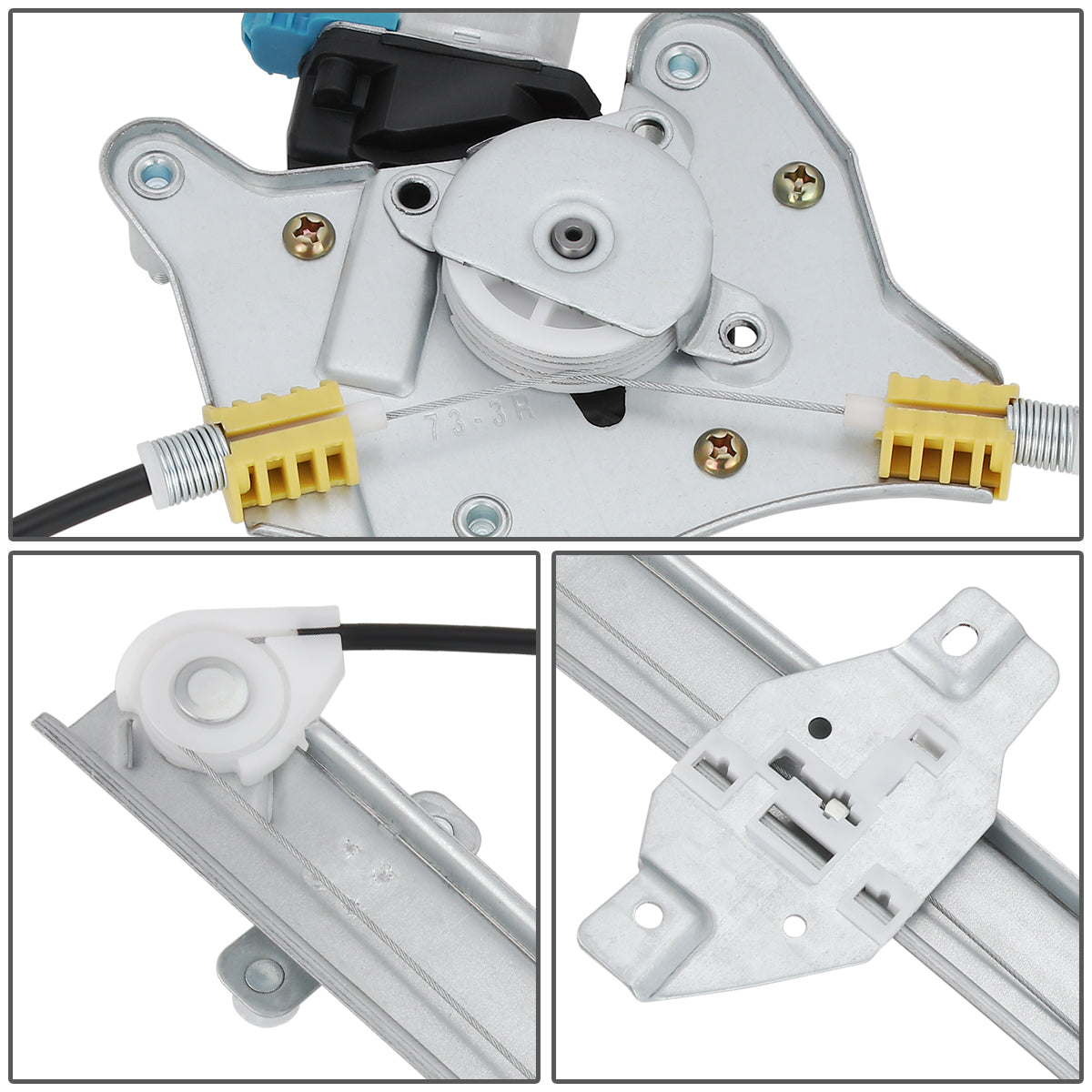 REGULADOR DE VENTANA WINDOW MOTORS & REGULATORS - METALLIC - 00-05 HYUNDAI ACCENT - METALLIC - BARE STEEL/PLASTIC