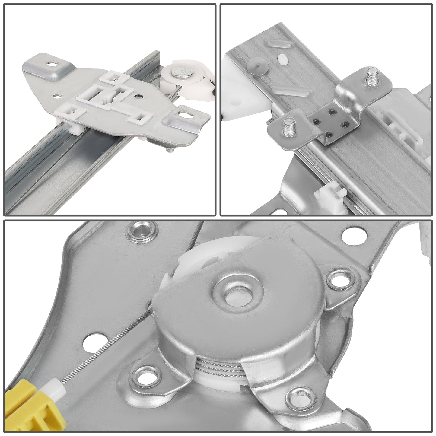 REGULADOR DE VENTANA WINDOW MOTORS & REGULATORS - METALLIC - 04-05 DODGE VERNA/00-05 HYUNDAI ACCENT SEDAN - METALLIC - BARE STEEL/PLASTIC