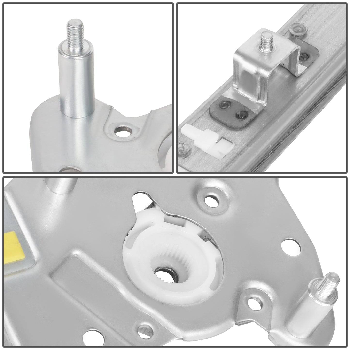 REGULADOR DE VENTANA WINDOW MOTORS & REGULATORS - METALLIC - 04-05 DODGE VERNA/00-05 HYUNDAI ACCENT SEDAN - METALLIC - BARE STEEL/PLASTIC