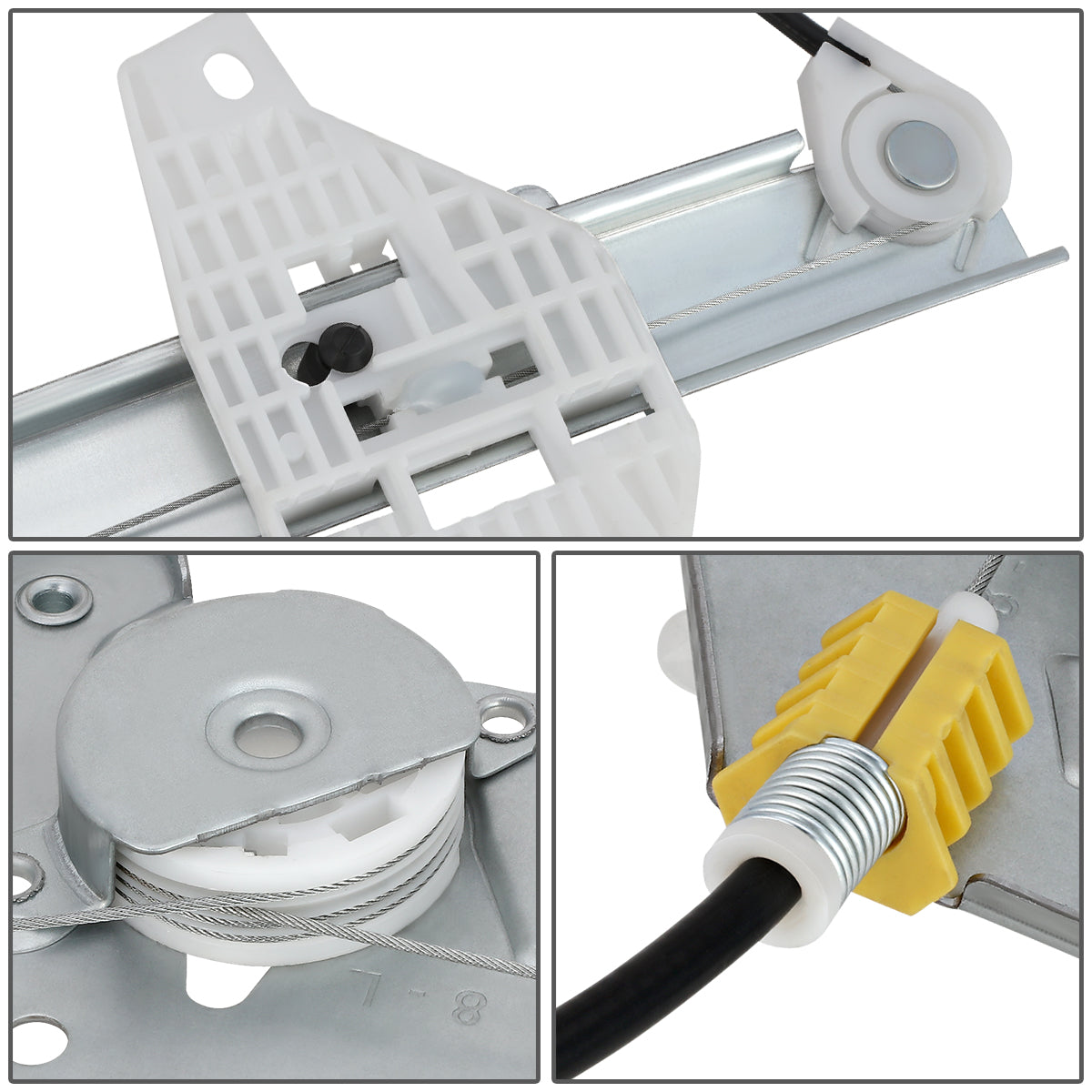 REGULADOR DE VENTANA WINDOW MOTORS & REGULATORS - METALLIC - 00-05 HYUNDAI ACCENT HATCHBACK - METALLIC - BARE STEEL/PLASTIC